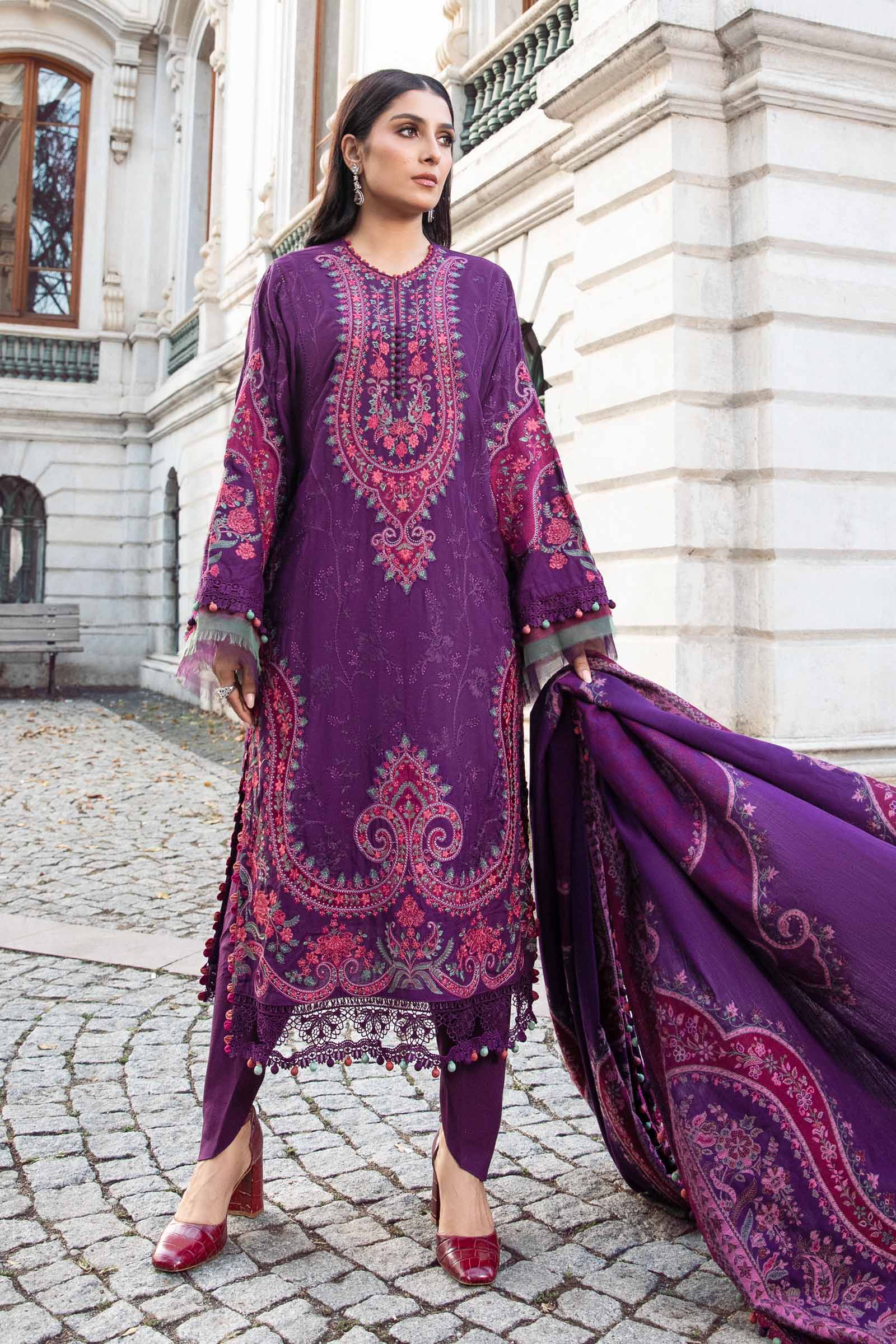 MARIA.B Linen Winter Collection – Purple DL-1108 - Image 4