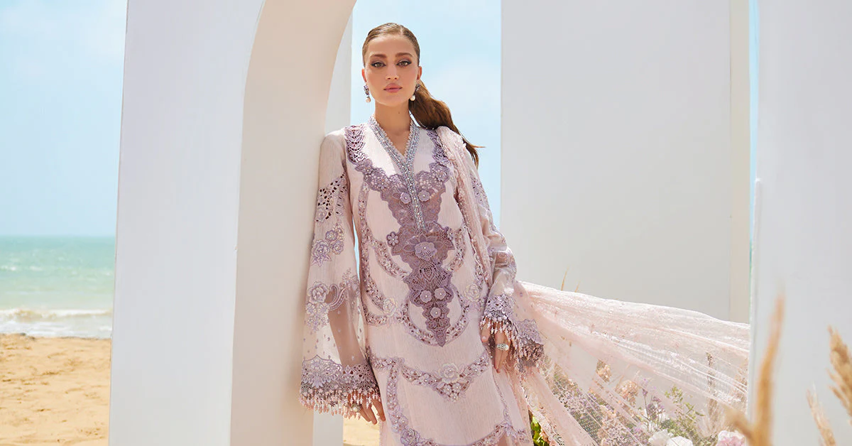 MARIA.B Luxury Eid Festive Lawn – D-02 - Image 6