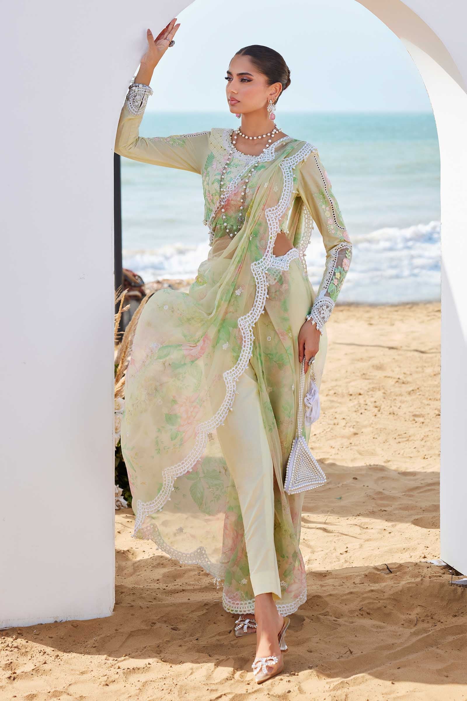 MARIA.B Luxury Eid Festive Lawn – D-04 - Image 6