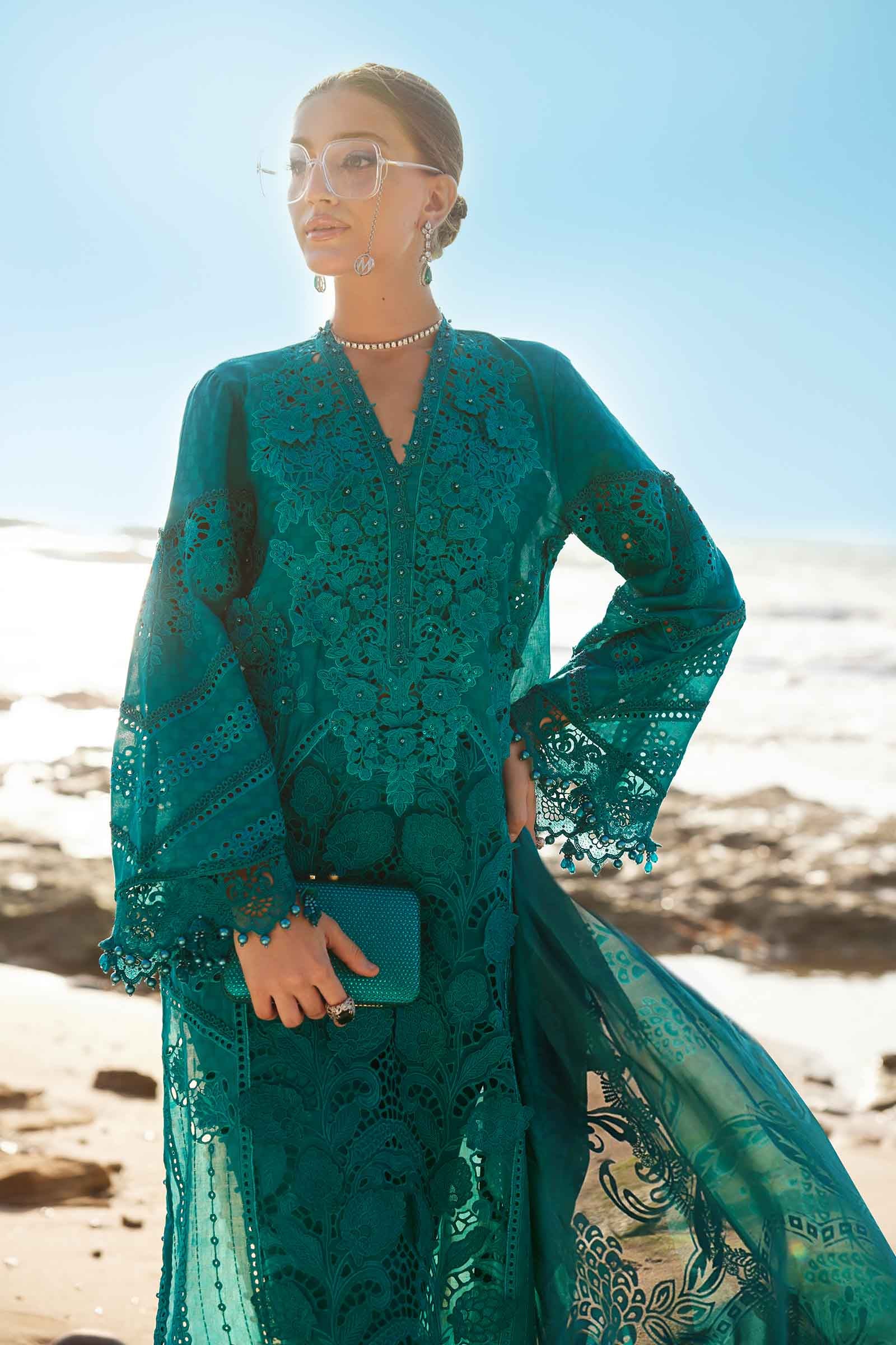 MARIA.B Luxury Eid Festive Lawn – D-05 - Image 8