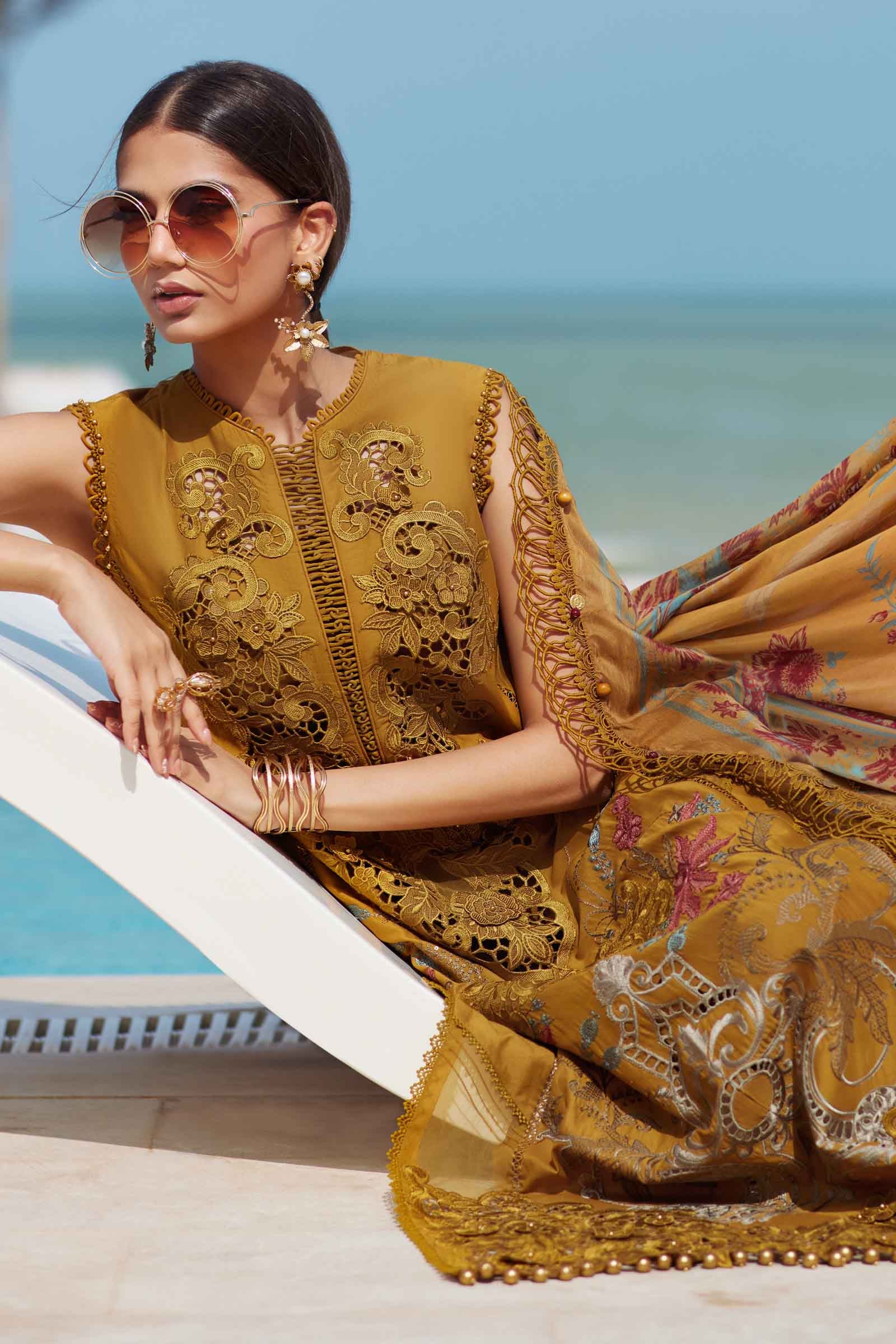 MARIA.B Luxury Eid Festive Lawn – D-06 - Image 4