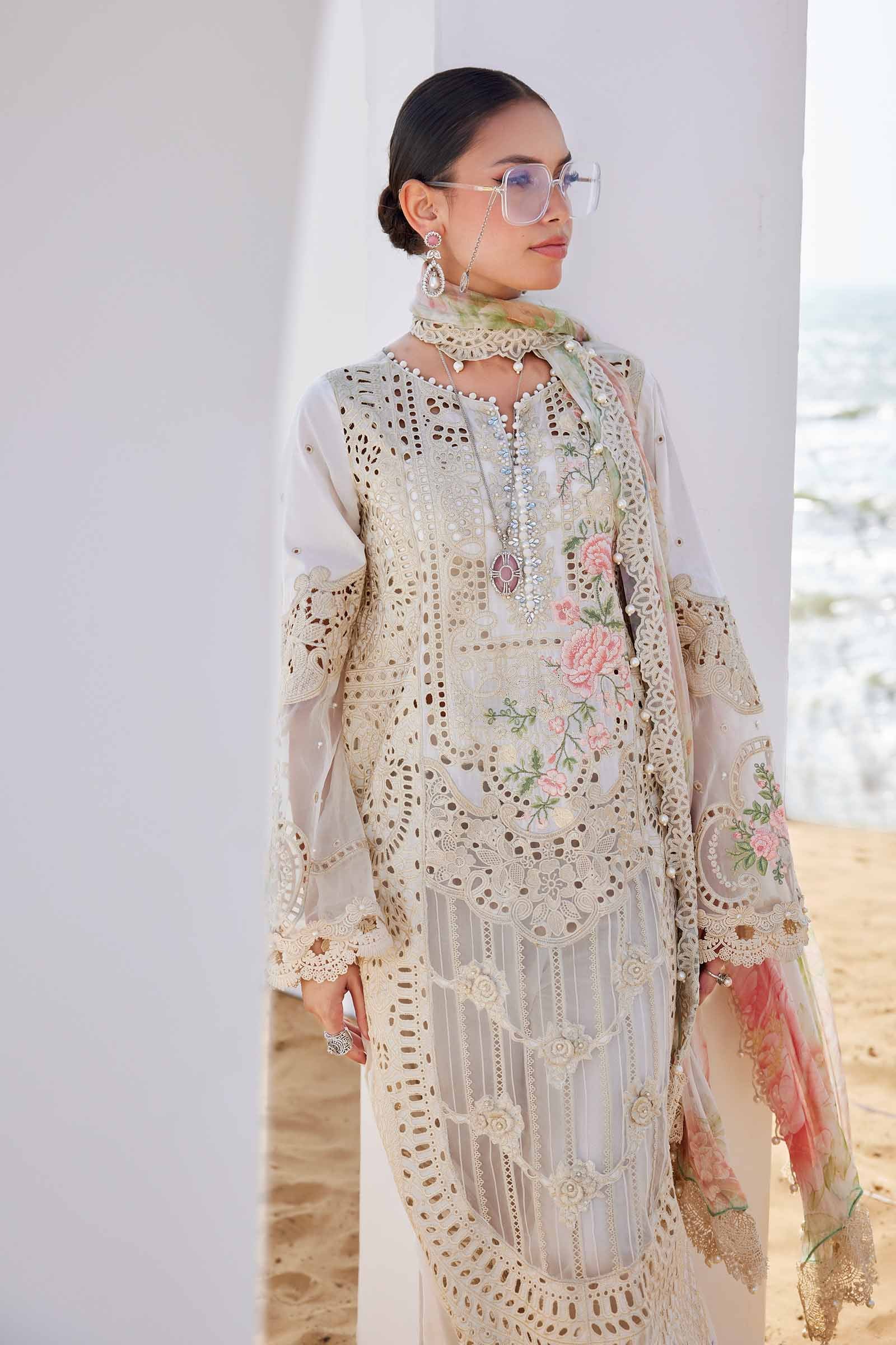 MARIA.B Luxury Eid Festive Lawn – D-07 - Image 8