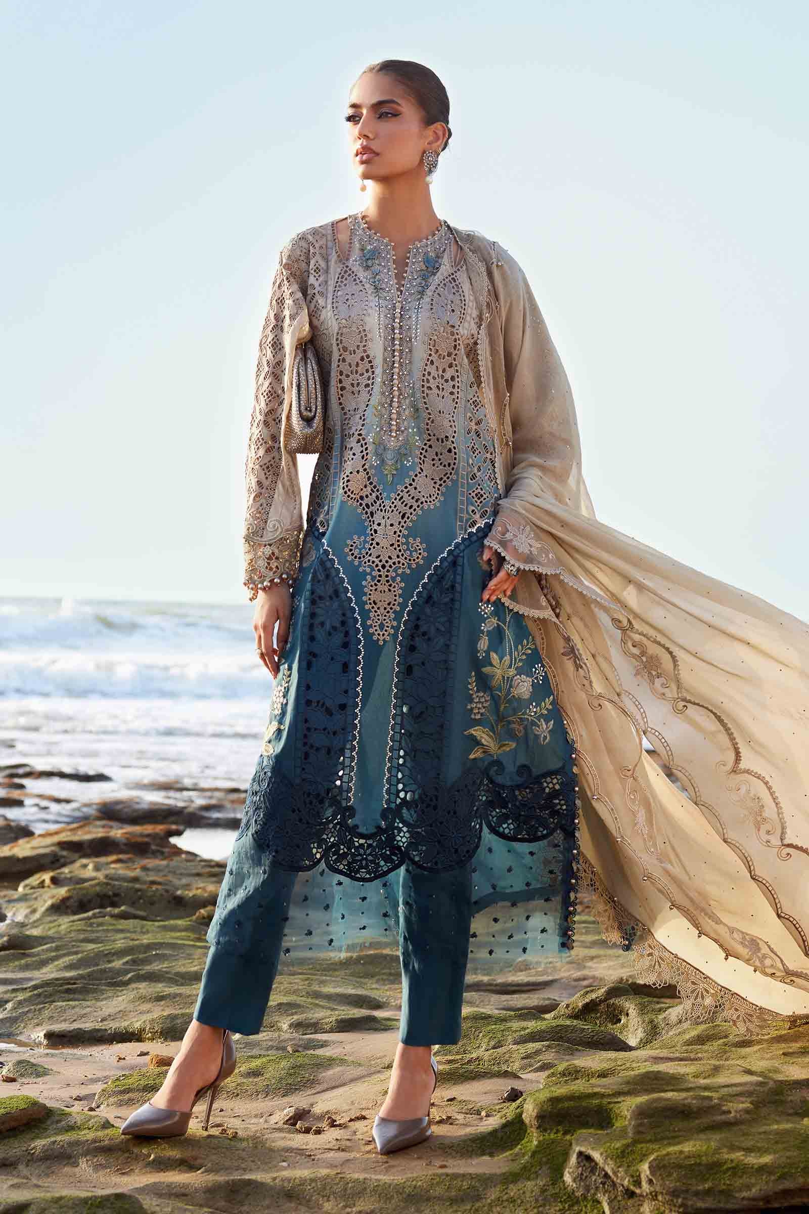 MARIA.B Luxury Eid Festive Lawn β D-08