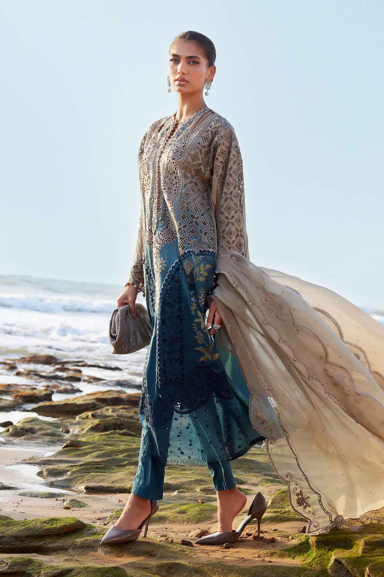 MARIA.B Luxury Eid Festive Lawn β D-08 - Image 6