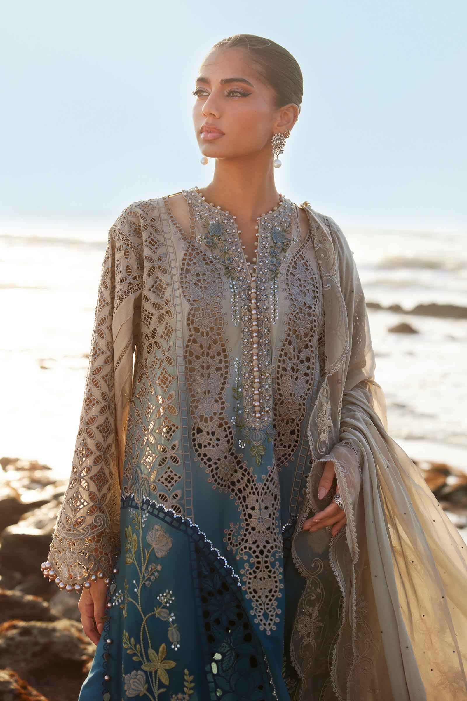 MARIA.B Luxury Eid Festive Lawn β D-08 - Image 7