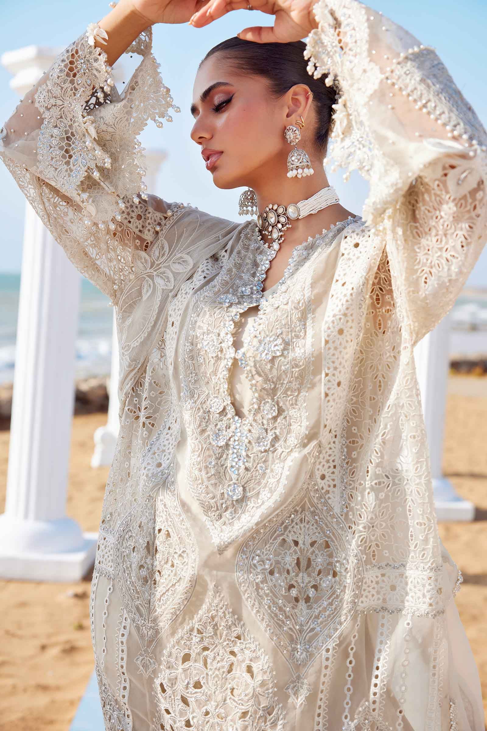 MARIA.B Luxury Eid Festive Lawn – D-09 - Image 6