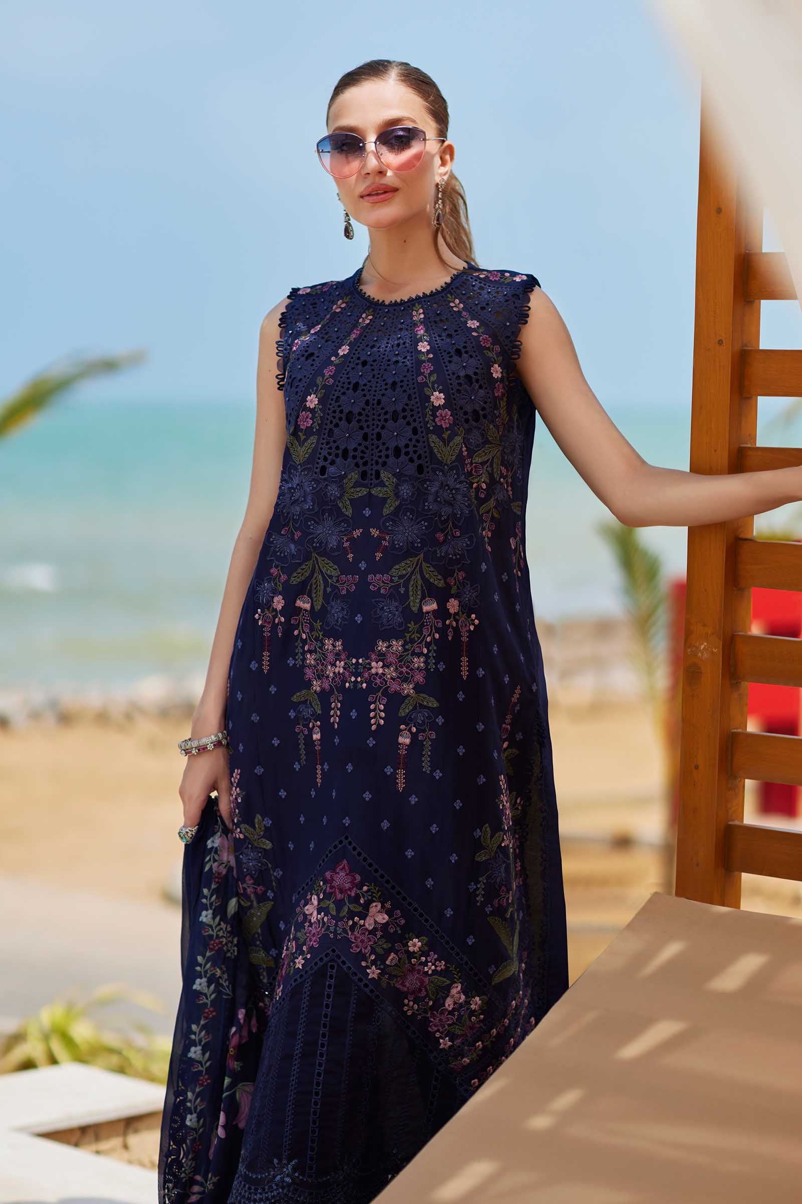 MARIA.B Luxury Eid Festive Lawn – D-10 - Image 4