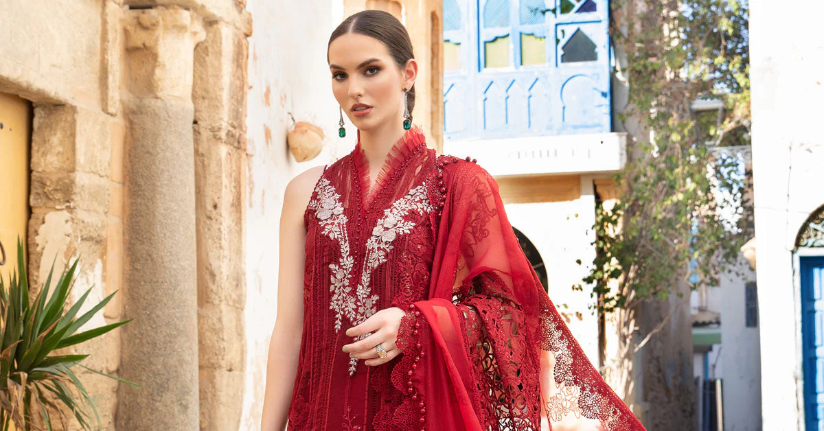 MARIA.B Luxury Eid Lawn – D-2401-B - Image 5