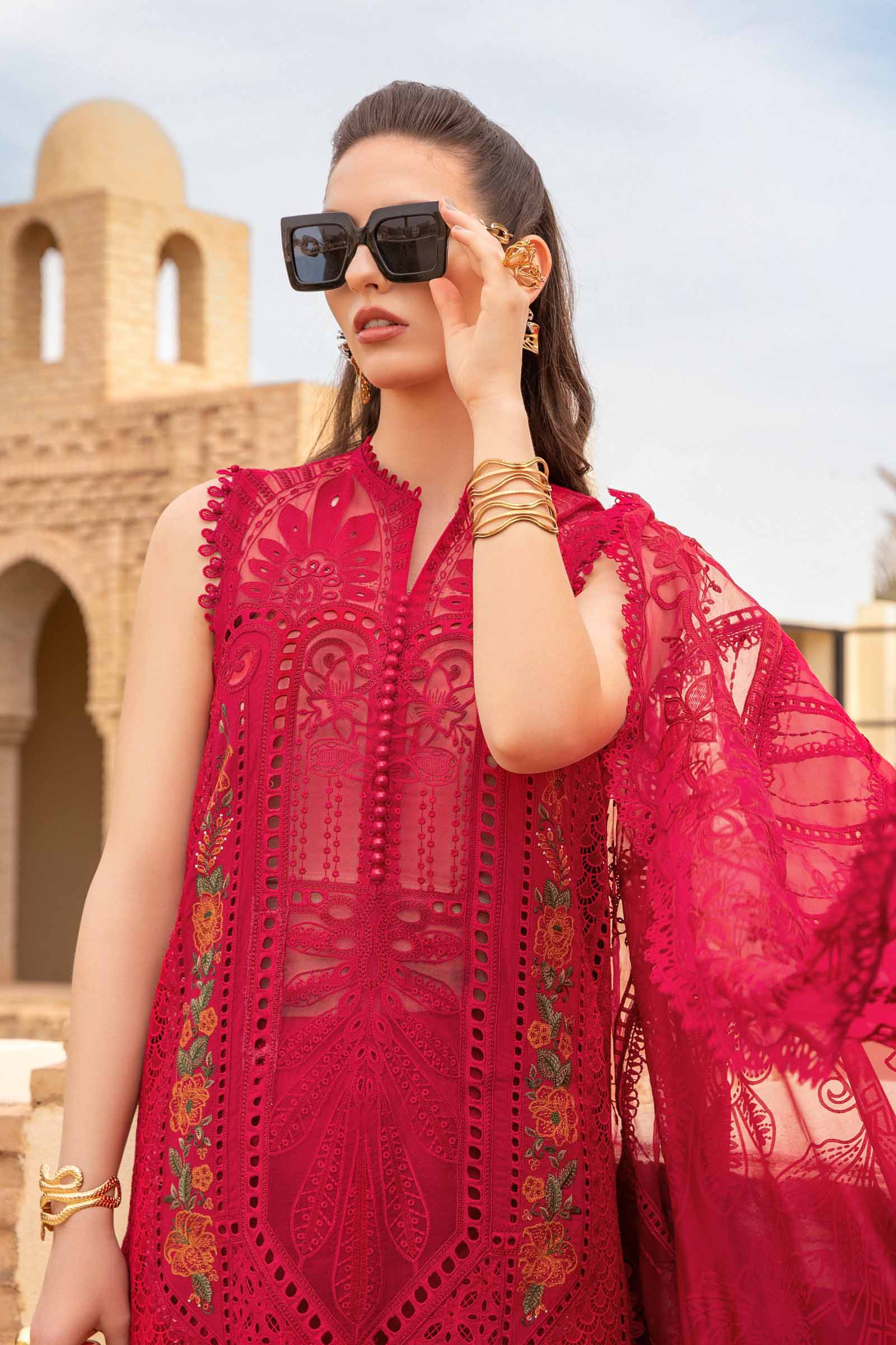 MARIA.B Luxury Eid Lawn – D-2404-A - Image 2