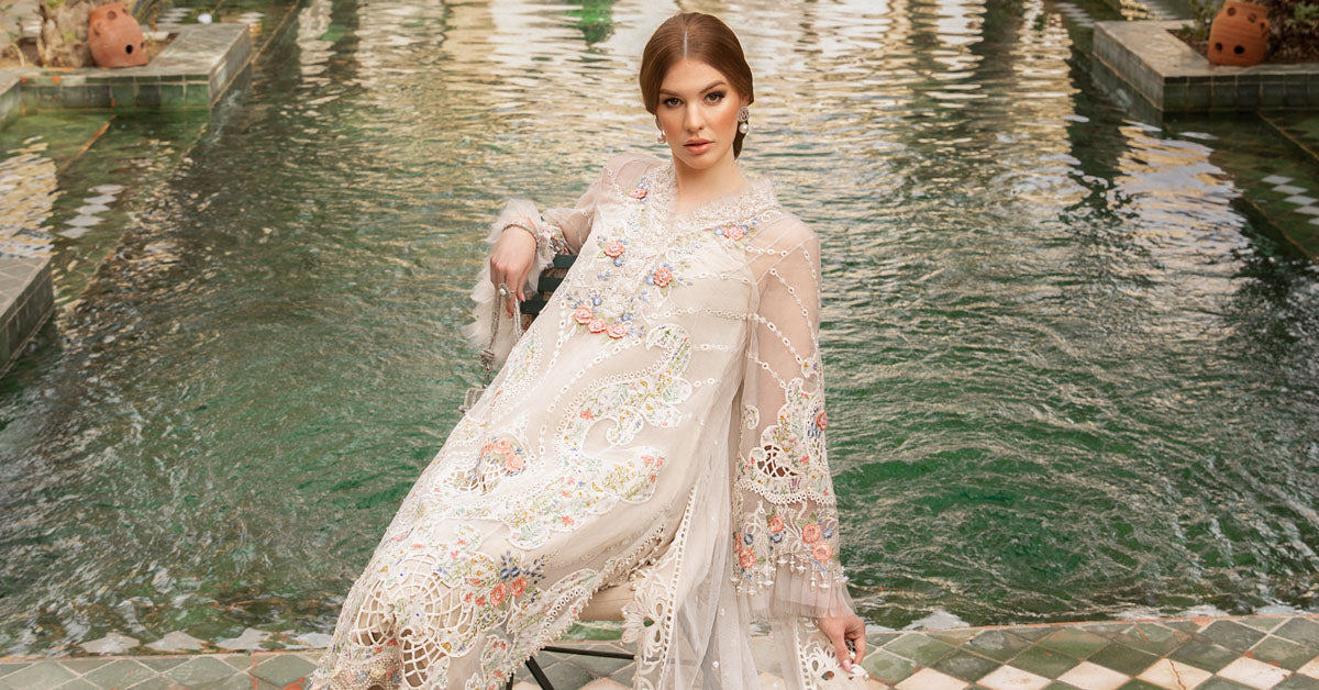 MARIA.B Luxury Eid Lawn – D-2405-A - Image 7