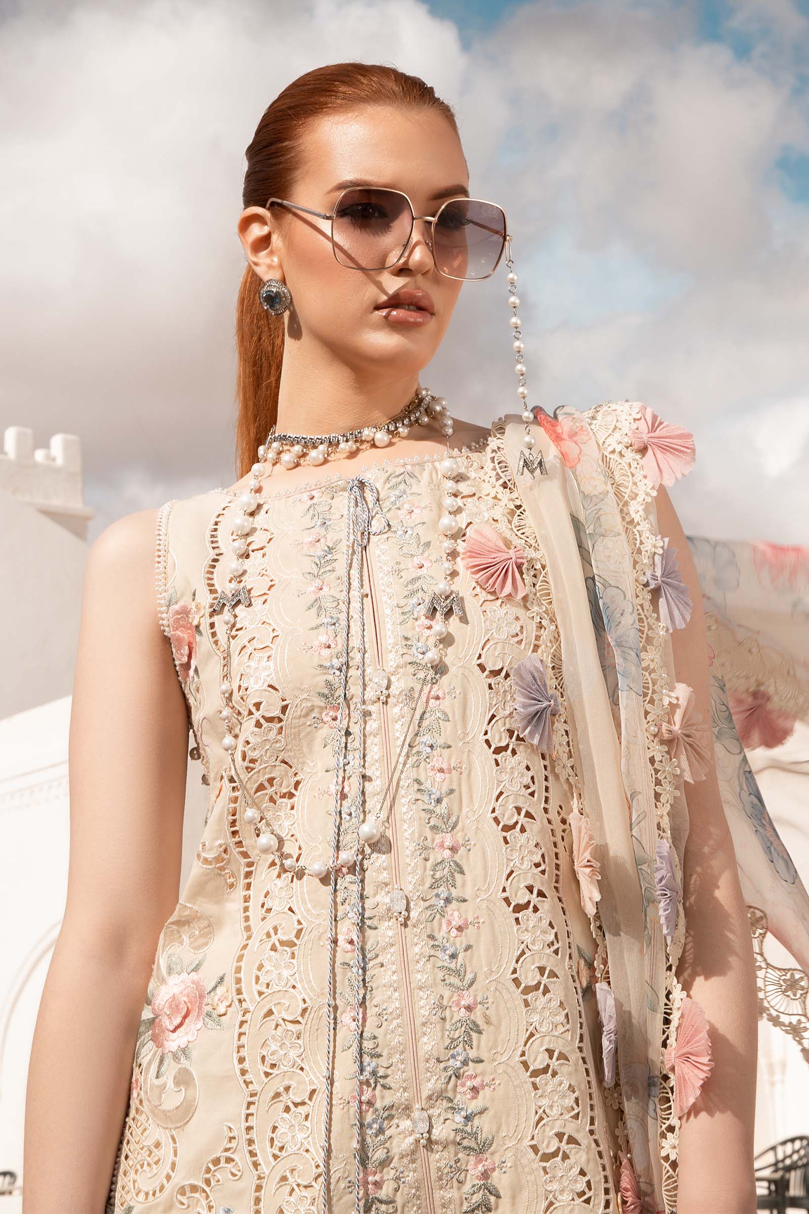 MARIA.B Luxury Eid Lawn – D-2406-B - Image 4
