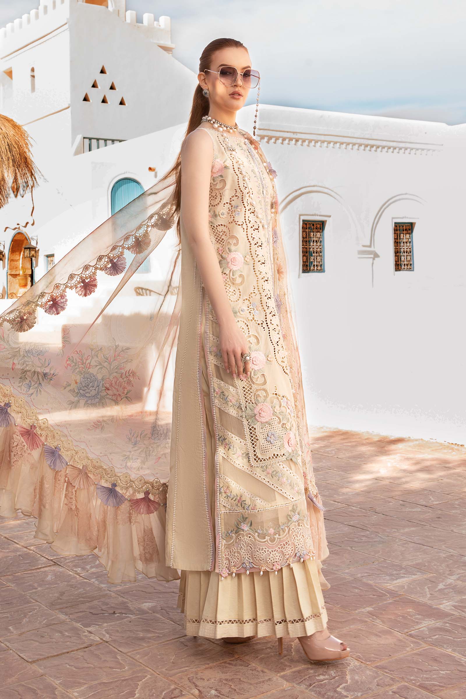MARIA.B Luxury Eid Lawn – D-2406-B - Image 5