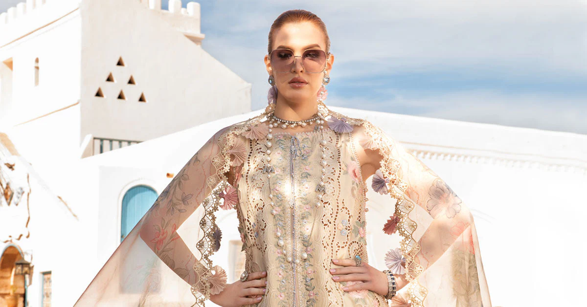 MARIA.B Luxury Eid Lawn – D-2406-B - Image 6