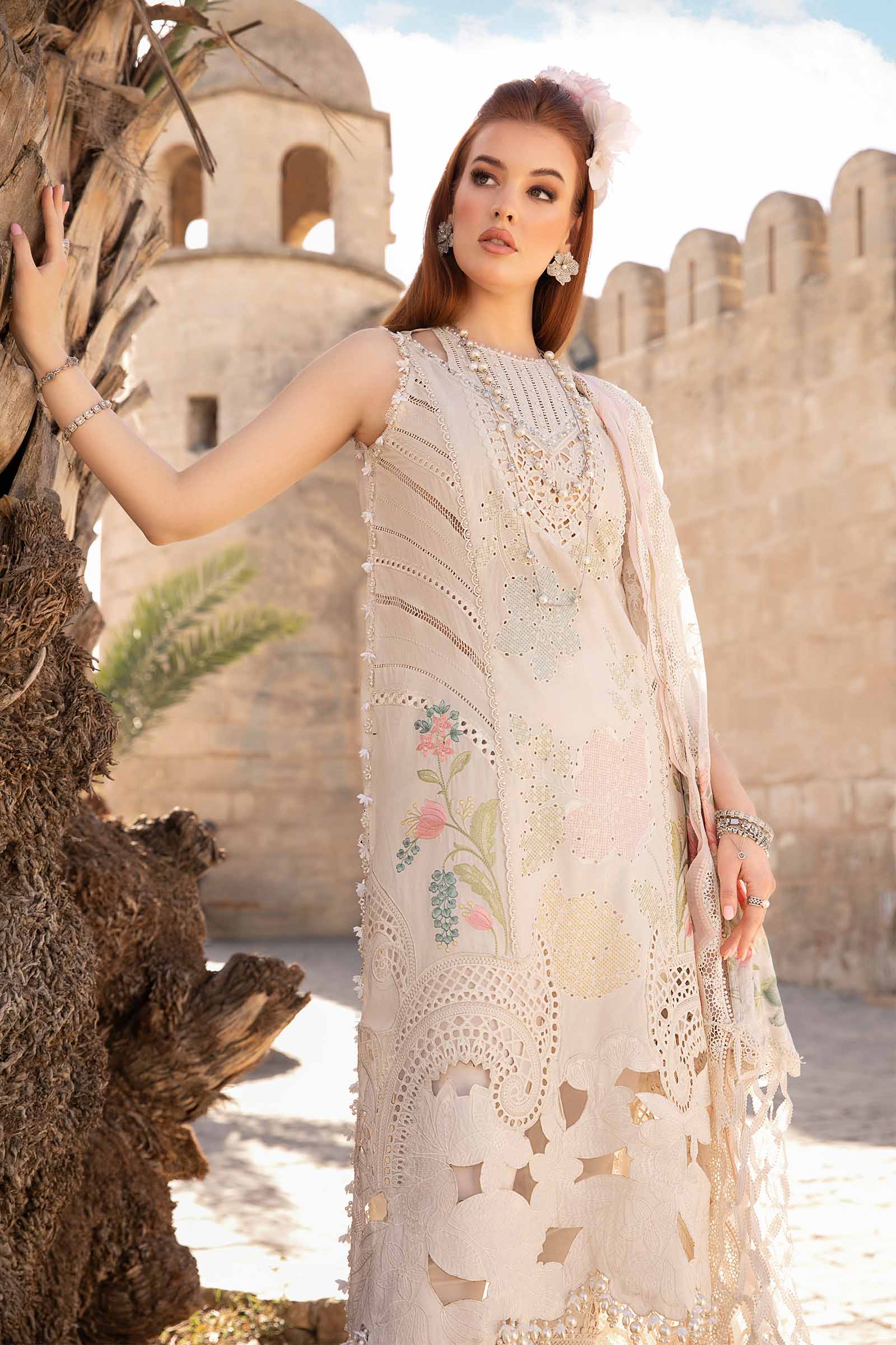 MARIA.B Luxury Eid Lawn – D-2407-A - Image 3