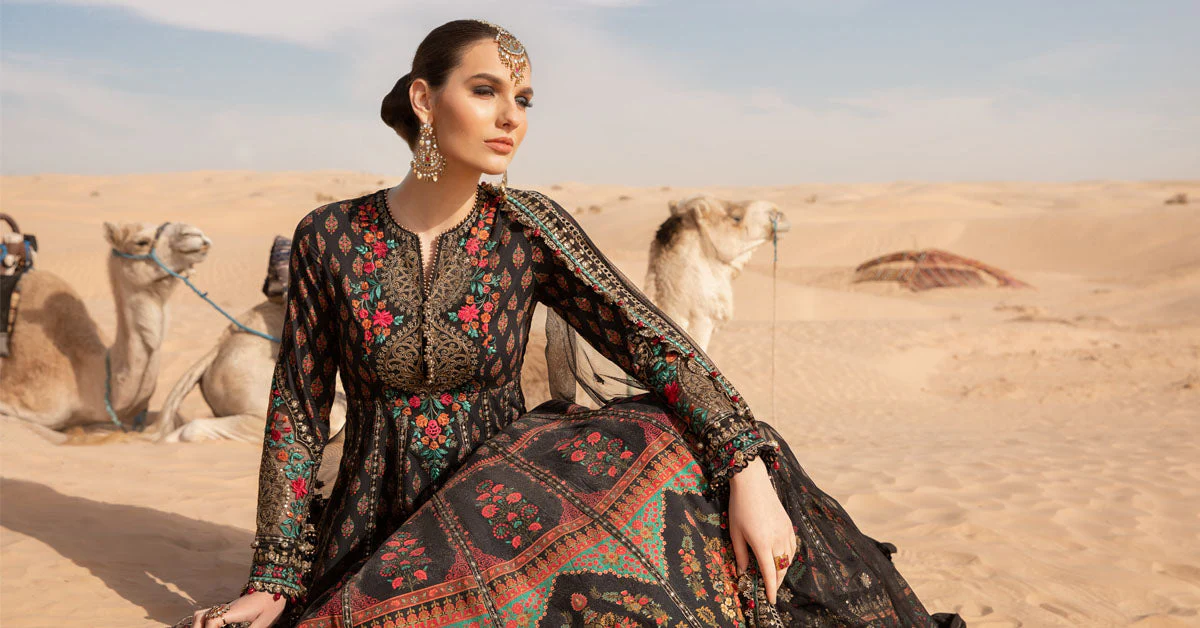 MARIA.B Luxury Eid Lawn – D-2413-B - Image 5