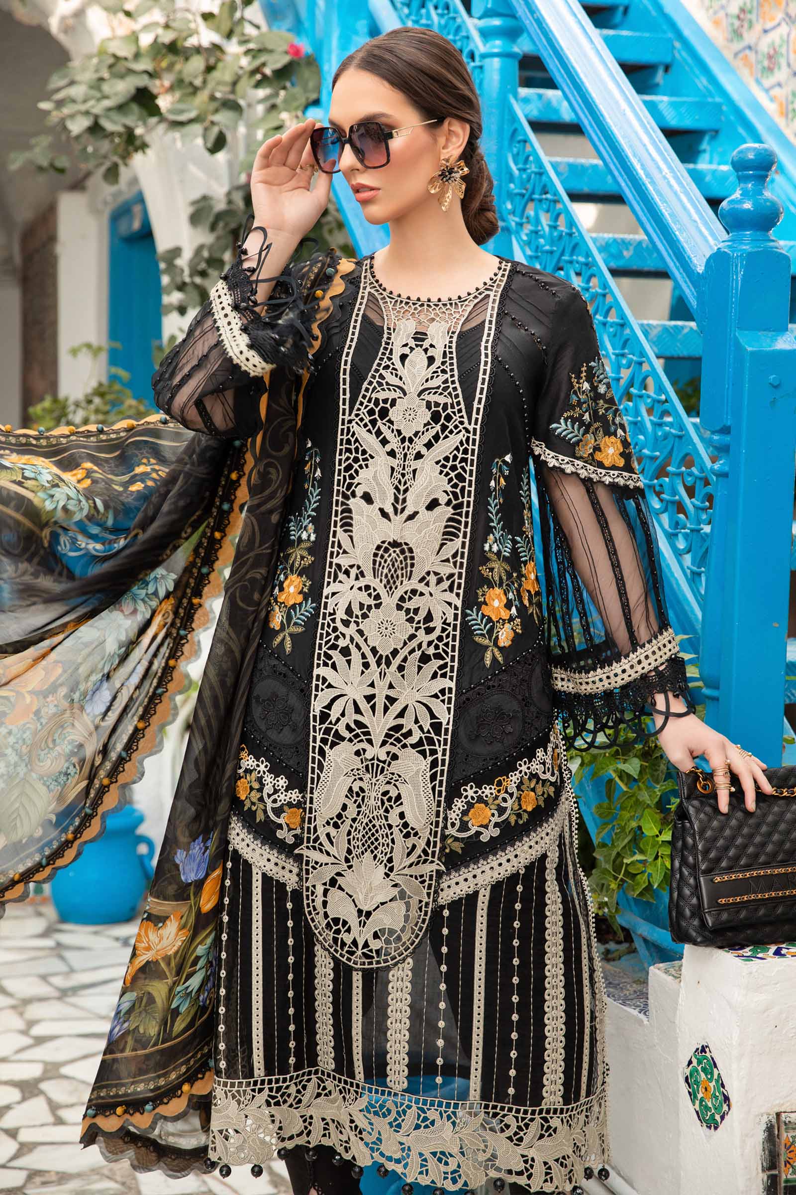 MARIA.B Luxury Eid Lawn – D-2415-B - Image 2