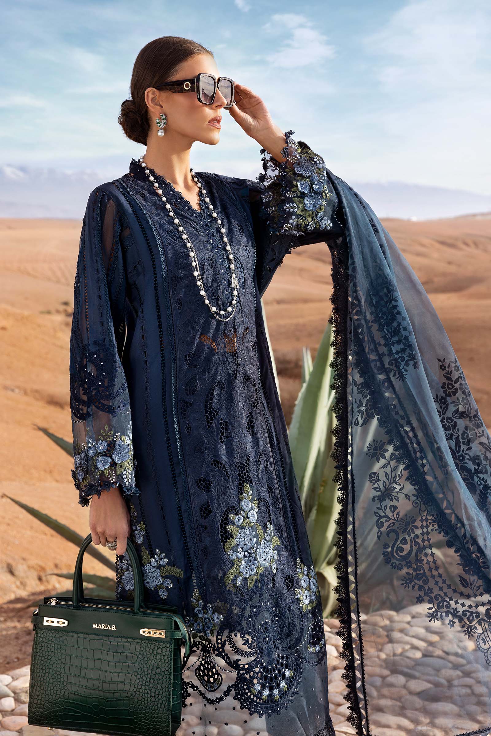MARIA.B Luxury Lawn – Embroidered Lawn Suit | D-2504-B - Image 2
