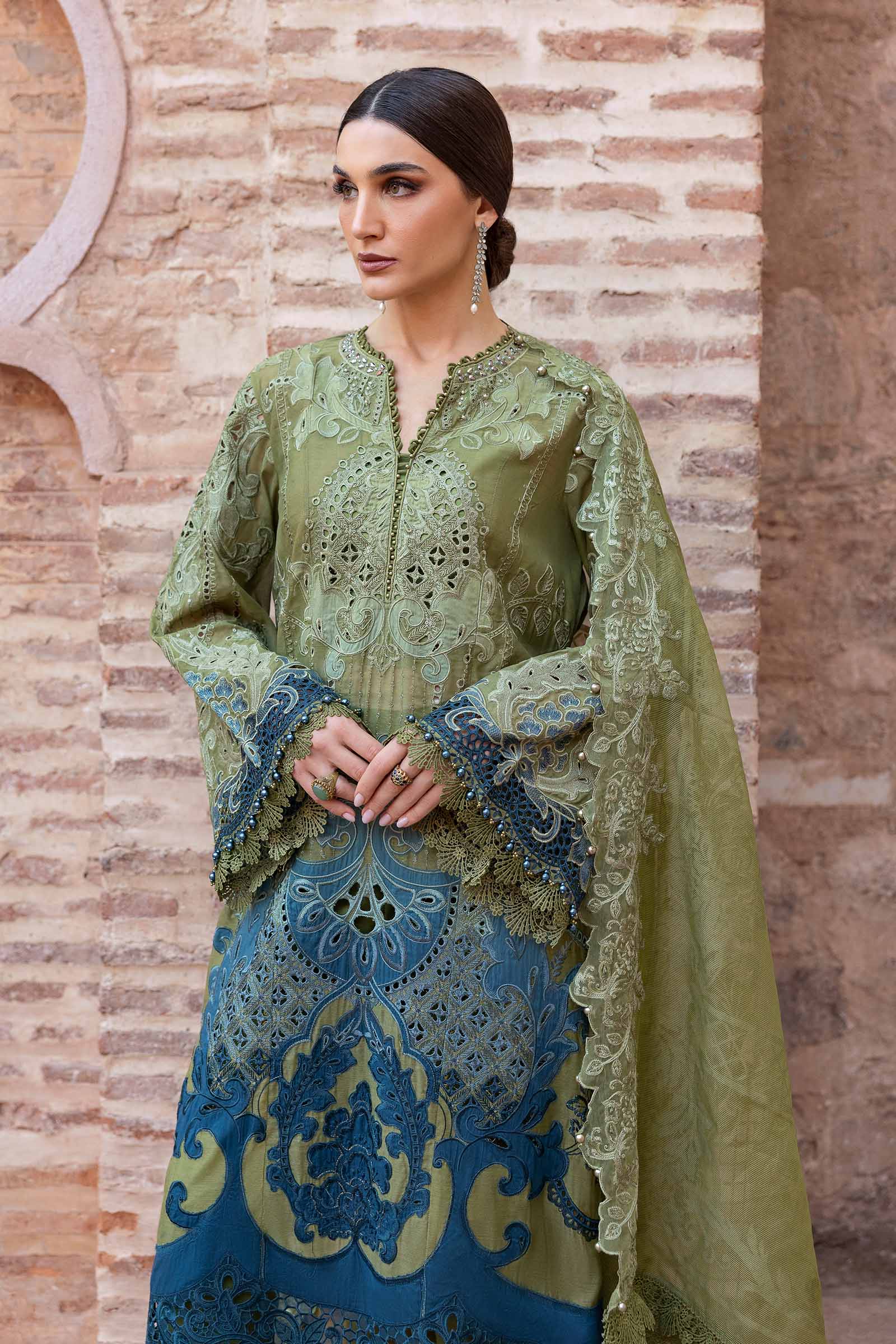 MARIA.B Luxury Lawn – Embroidered Paper Cotton Suit | D-2501-A - Image 4