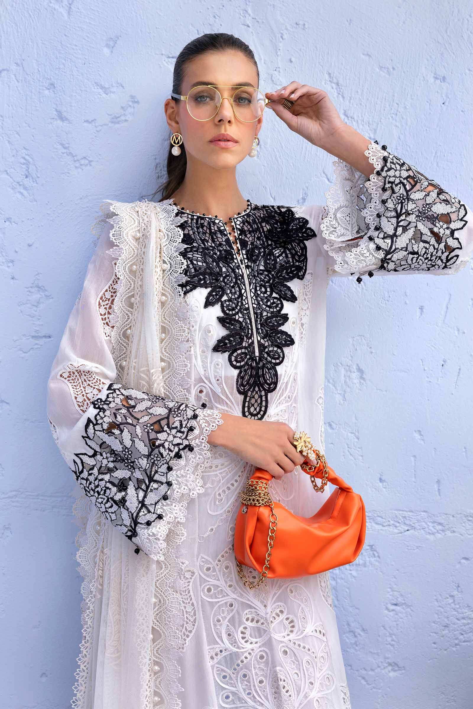 MARIA.B Luxury Lawn – Embroidered Paper Cotton Suit | D-2505-A - Image 2