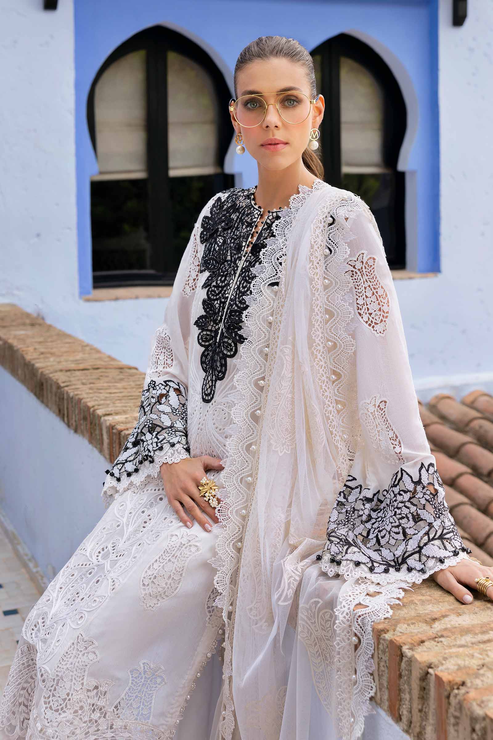 MARIA.B Luxury Lawn – Embroidered Paper Cotton Suit | D-2505-A - Image 5