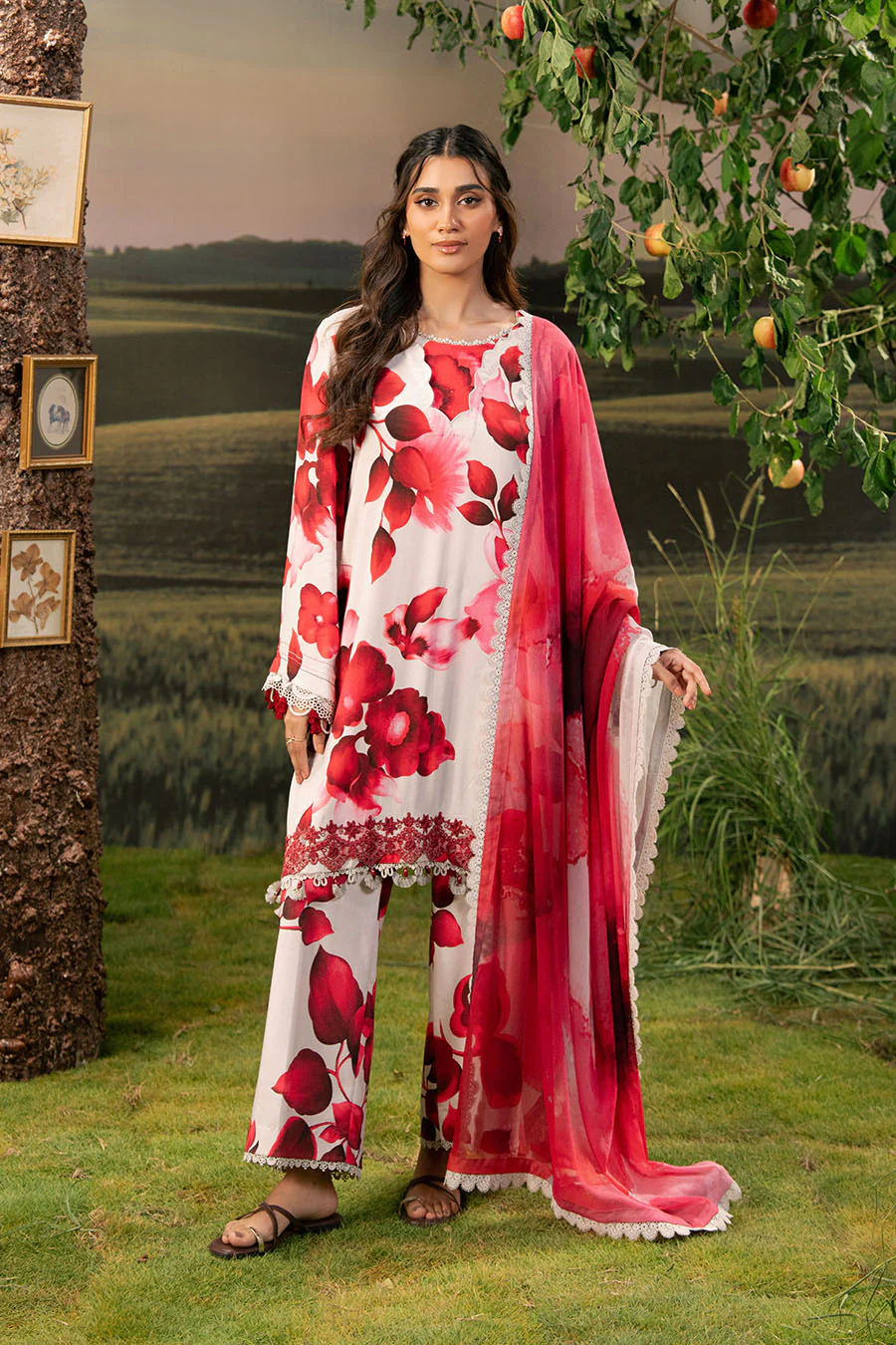 MARIA.B MBasics Arabic Lawn Suit – MB-01B - Image 2