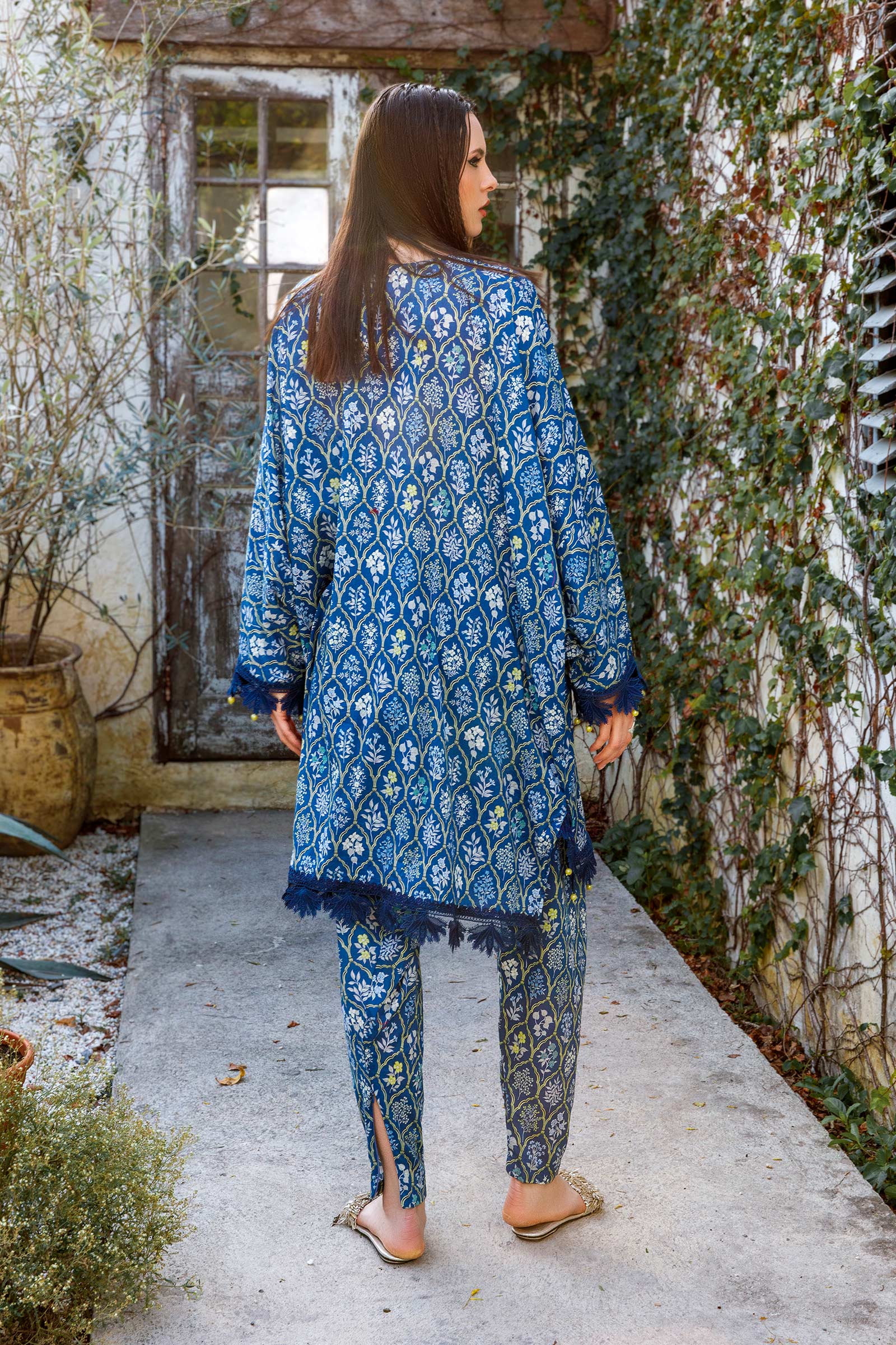 MARIA.B MBasics Lawn Collection – Blue MB-US23-103-A - Image 4