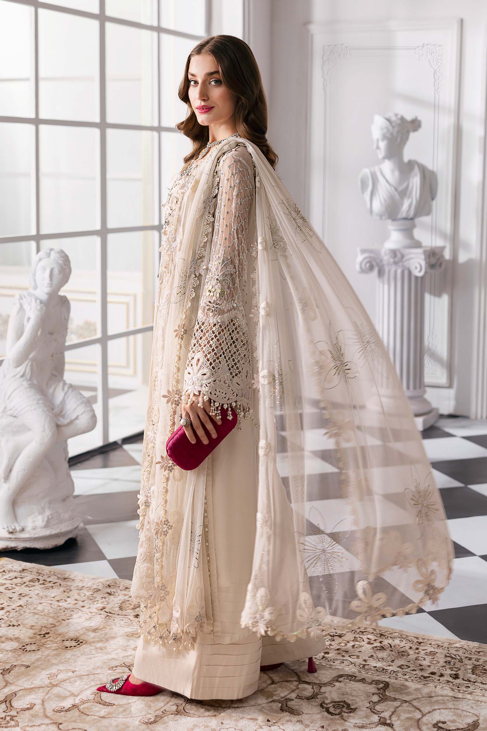 MARIA.B Mbroidered Luxury Formals – Embroidered Chiffon Suit | BD-3007 - Image 15