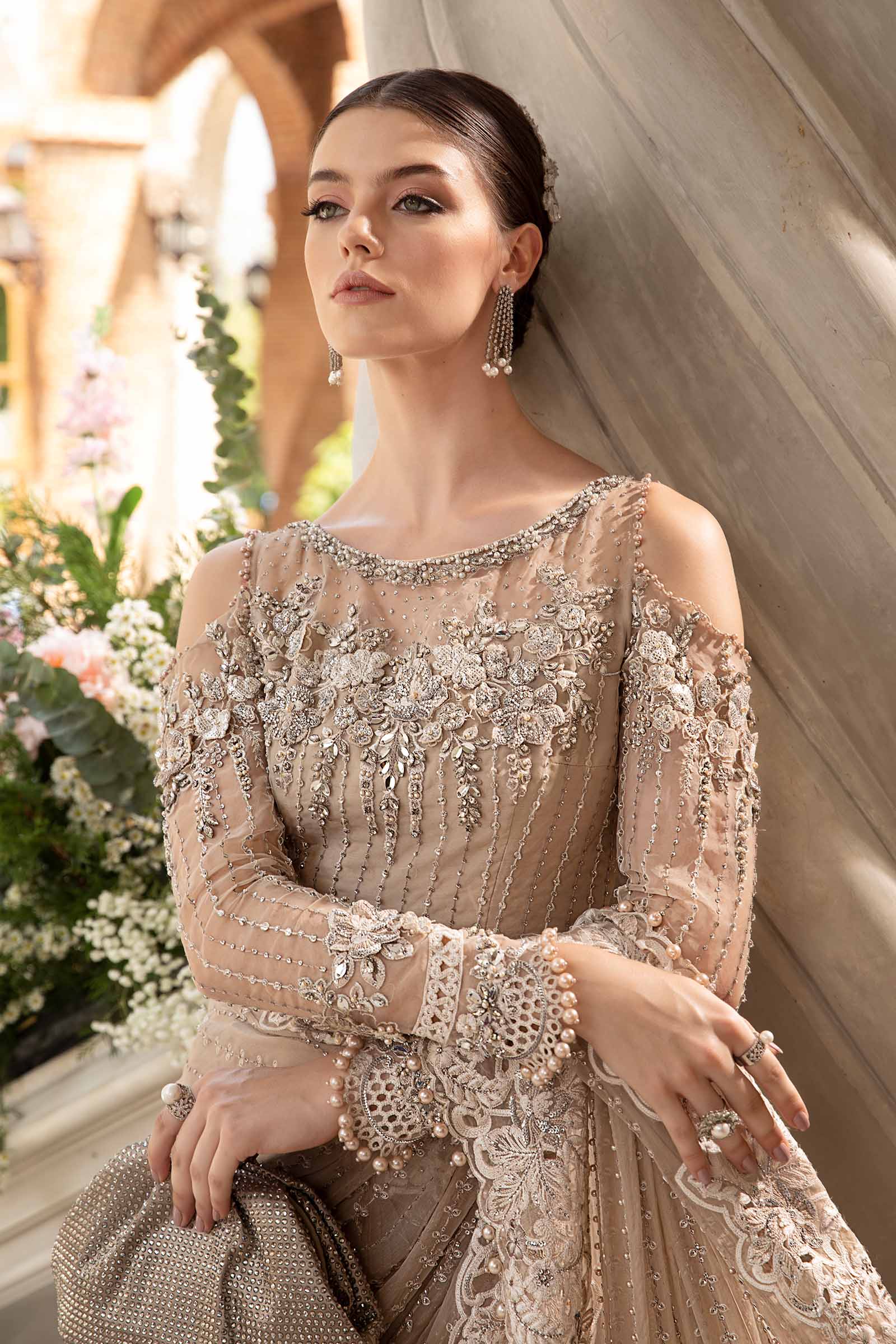 MARIA.B MBroidered Luxury Wedding Formals – Saree BD-2801 - Image 4