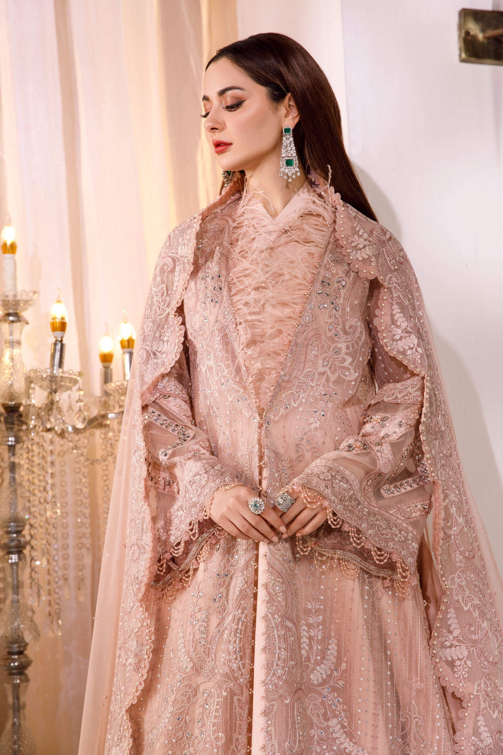 MARIA.B MBroidered Wedding Edition – Ash Pink (BD-2505) - Image 4