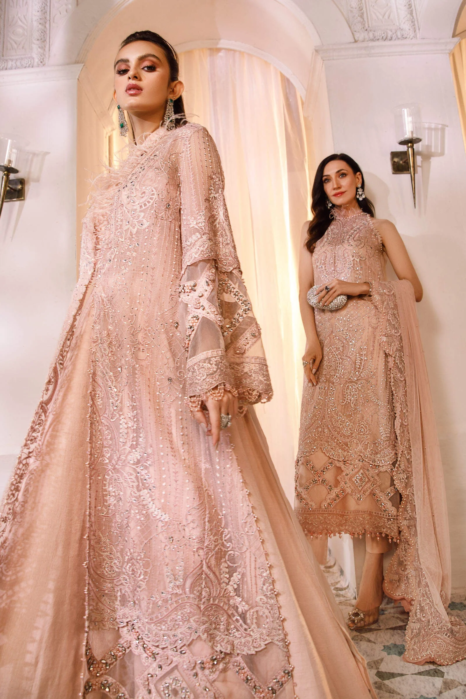 MARIA.B MBroidered Wedding Edition – Ash Pink (BD-2505) - Image 5