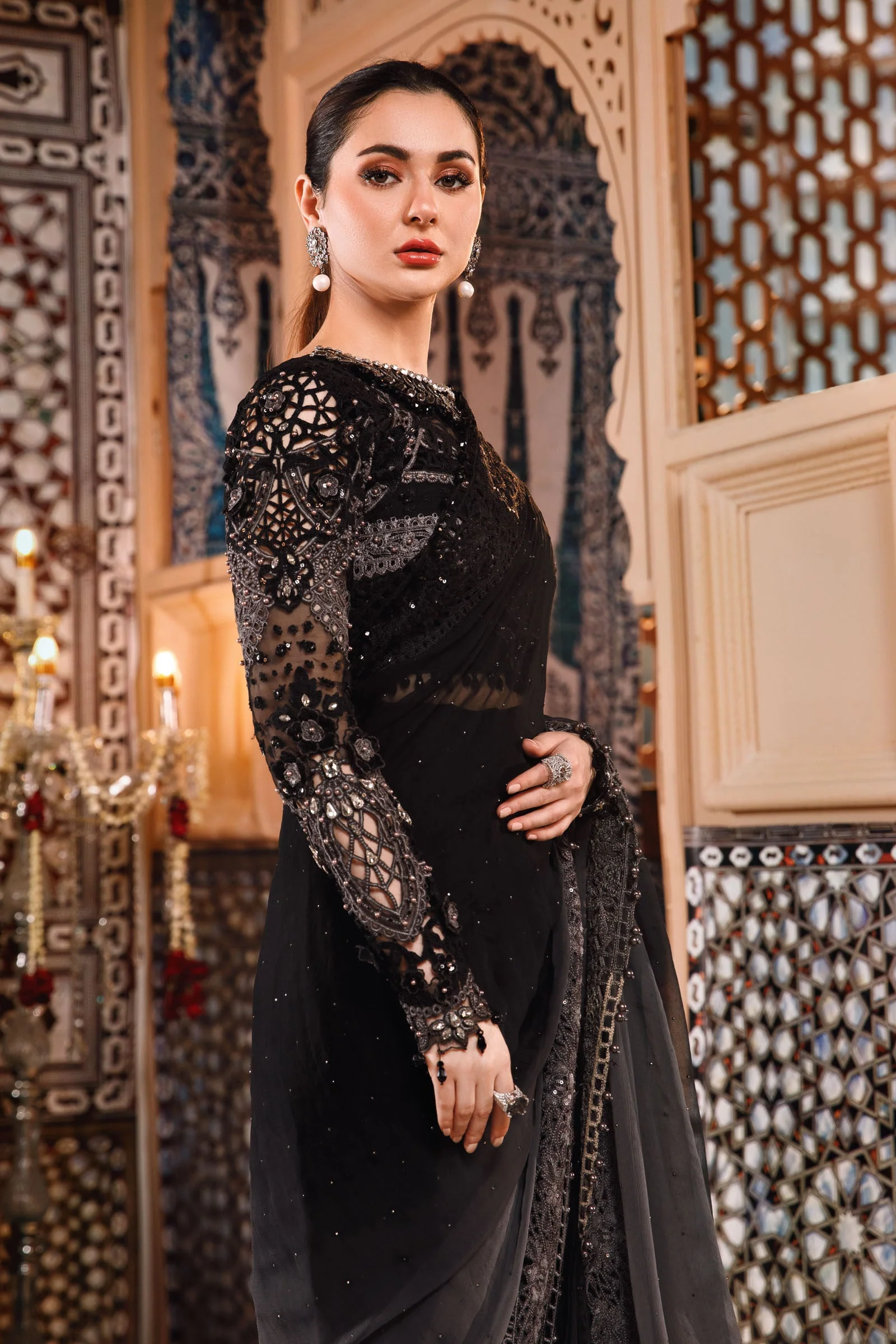 MARIA.B MBroidered Wedding Edition – Grey and Black (BD-2504) - Image 2