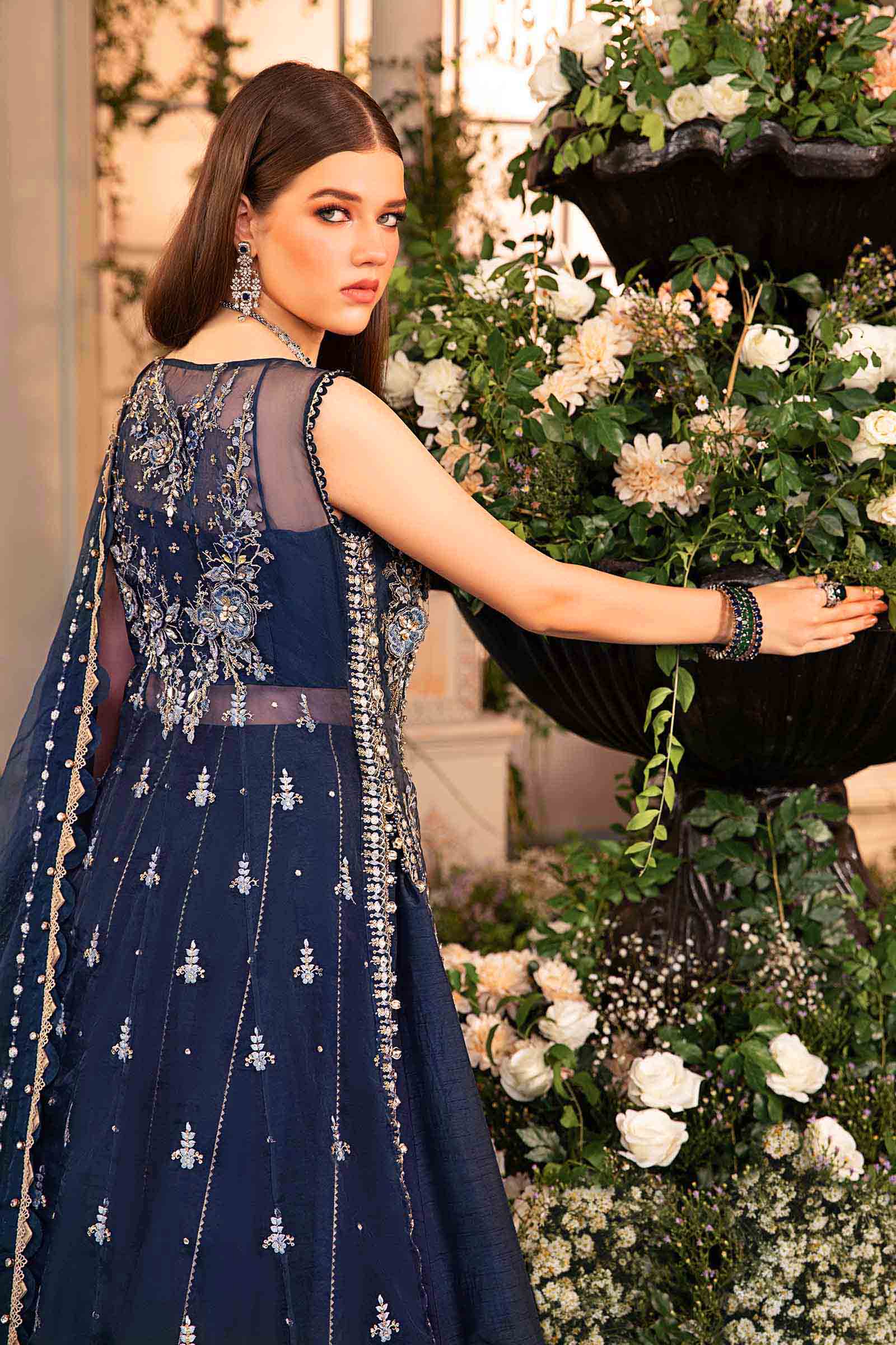 MARIA.B MBroidered Wedding Formals – Embroidered Organza Suit | BD-2901 - Image 13