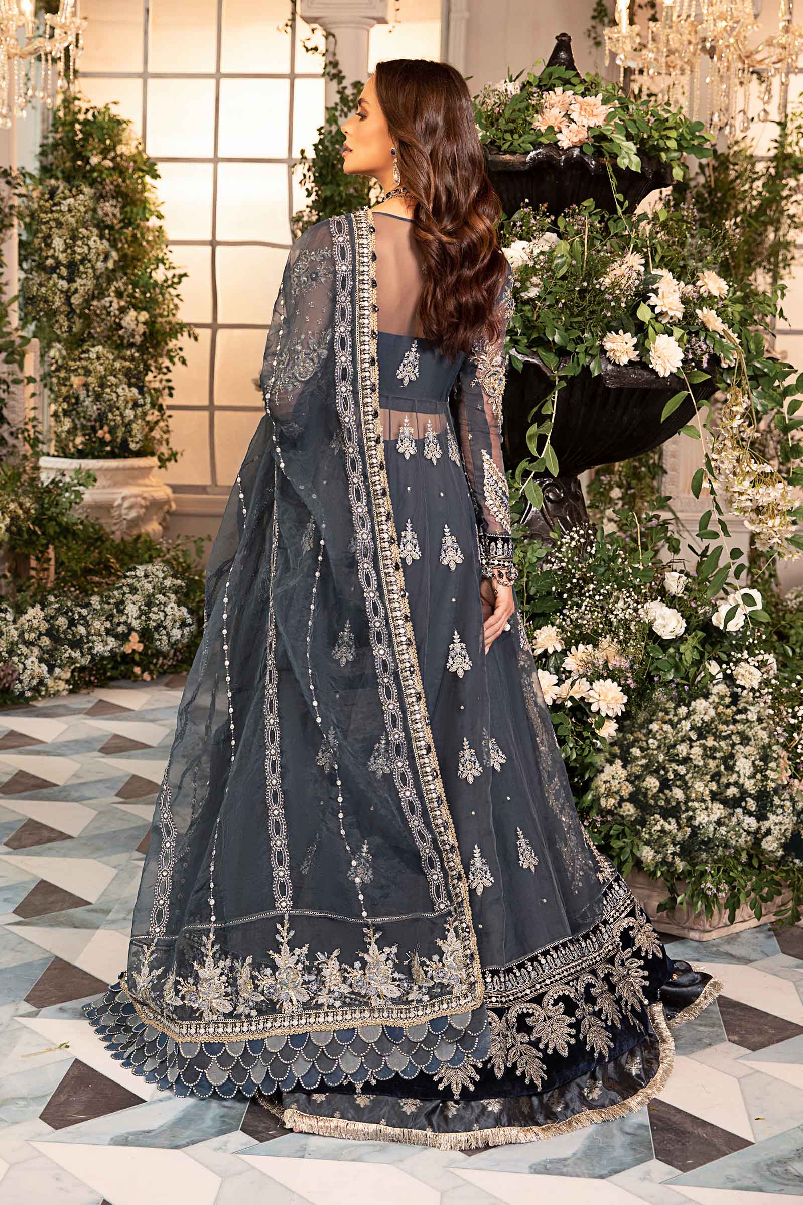 MARIA.B MBroidered Wedding Formals – Embroidered Organza Suit | BD-2901 - Image 14