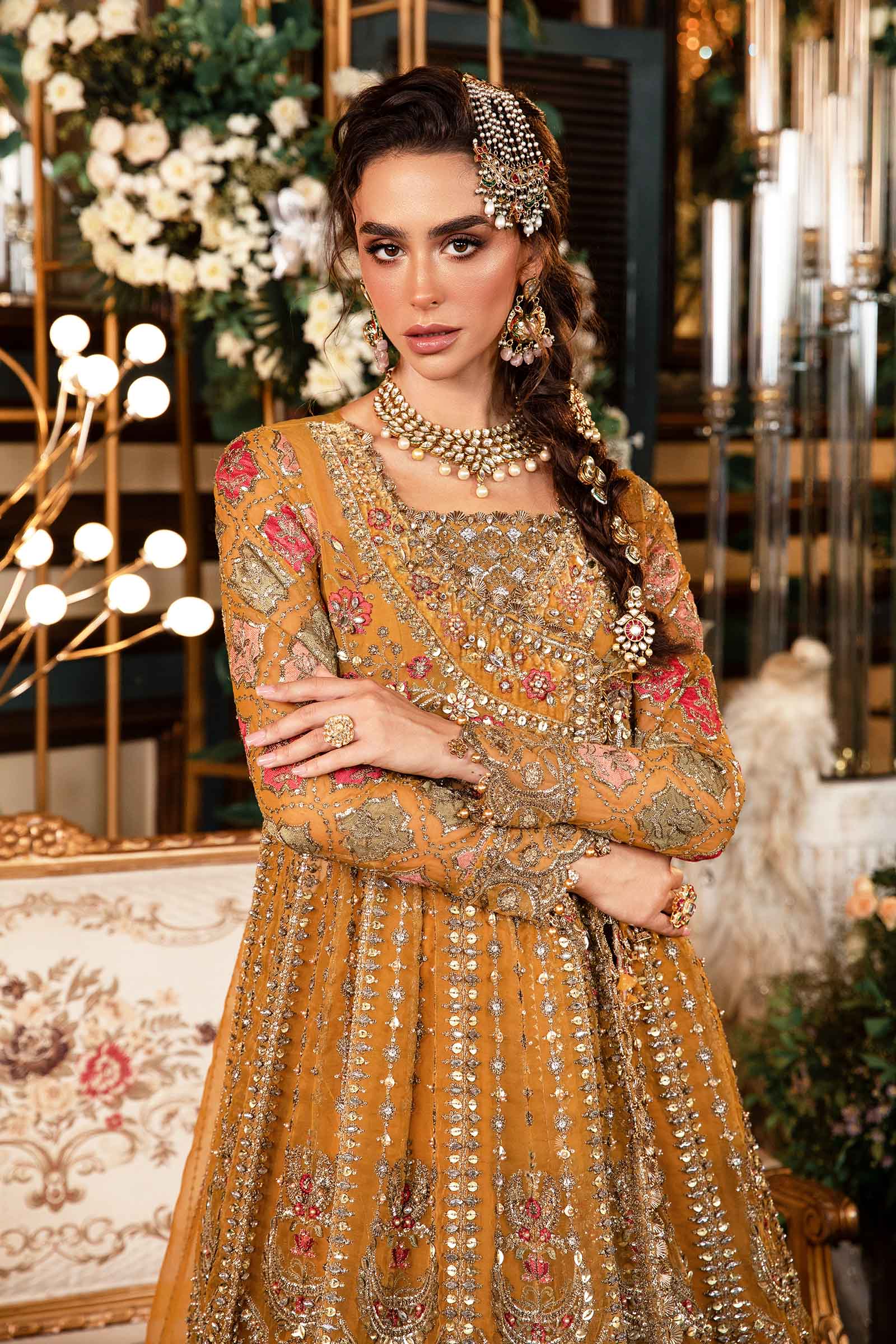 MARIA.B MBroidered Wedding Formals – Embroidered Organza Suit | BD-2907 - Image 3