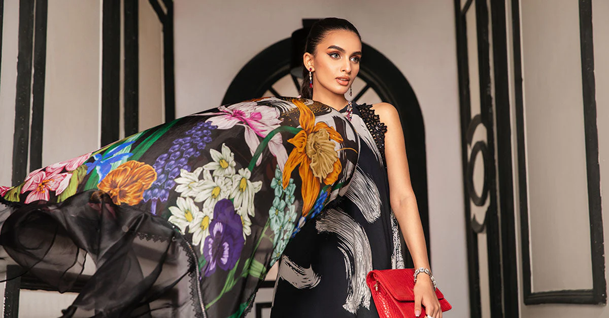 MARIA.B MPrints Eid Edit Lawn – MPT-2205-A - Image 7