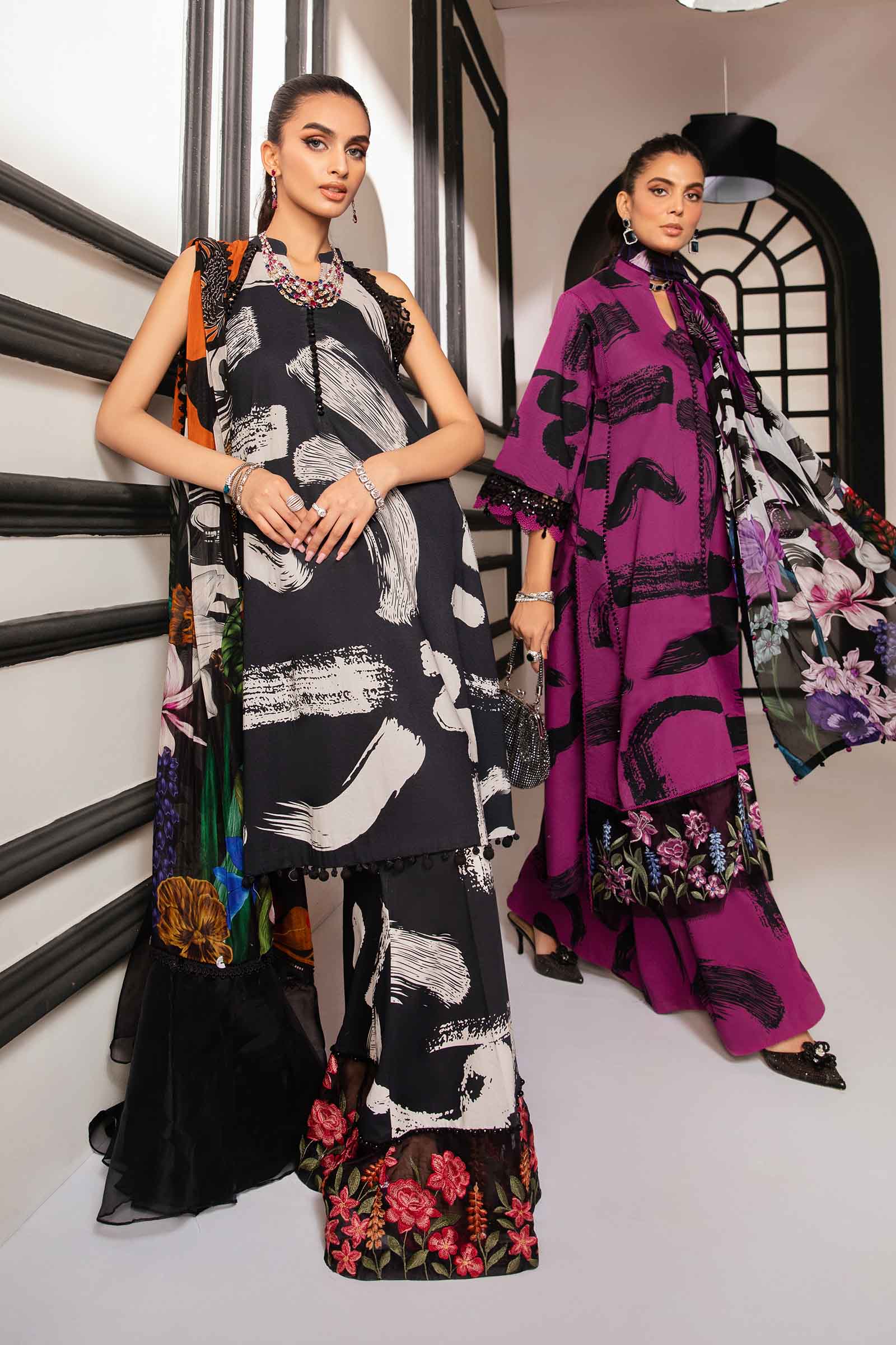 MARIA.B MPrints Eid Edit Lawn – MPT-2205-B - Image 2