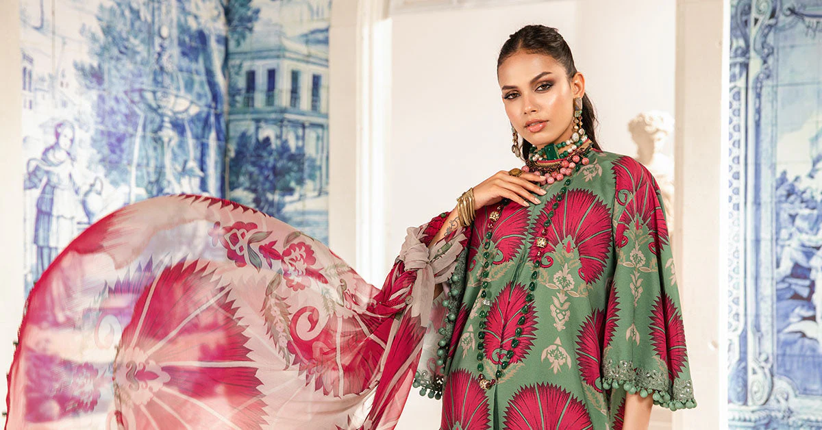 MARIA.B MPrints Eid Edit Lawn – MPT-2209-A - Image 7