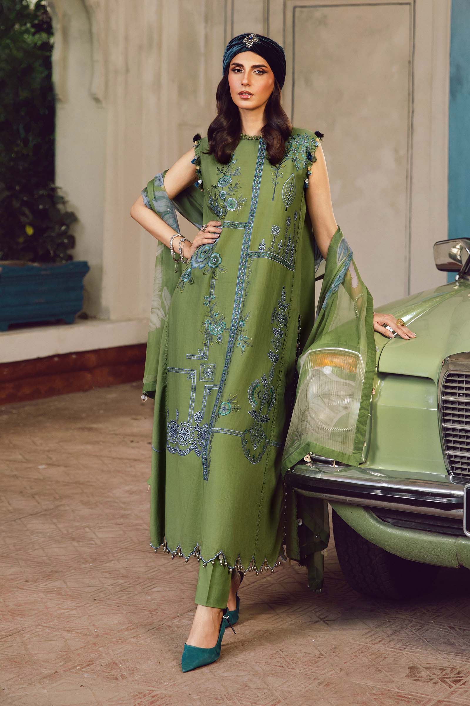 MARIA.B MPrints Fall Edition – Embroidered Cambric | MPT-2701-A - Image 5
