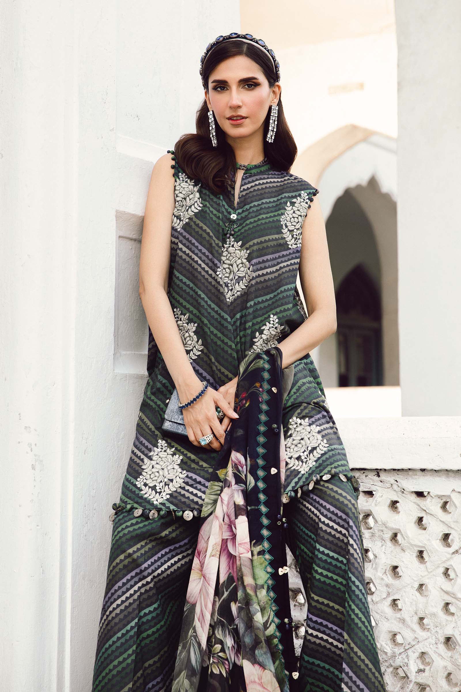 MARIA.B MPrints Fall Edition – Embroidered Cambric | MPT-2705-A - Image 4