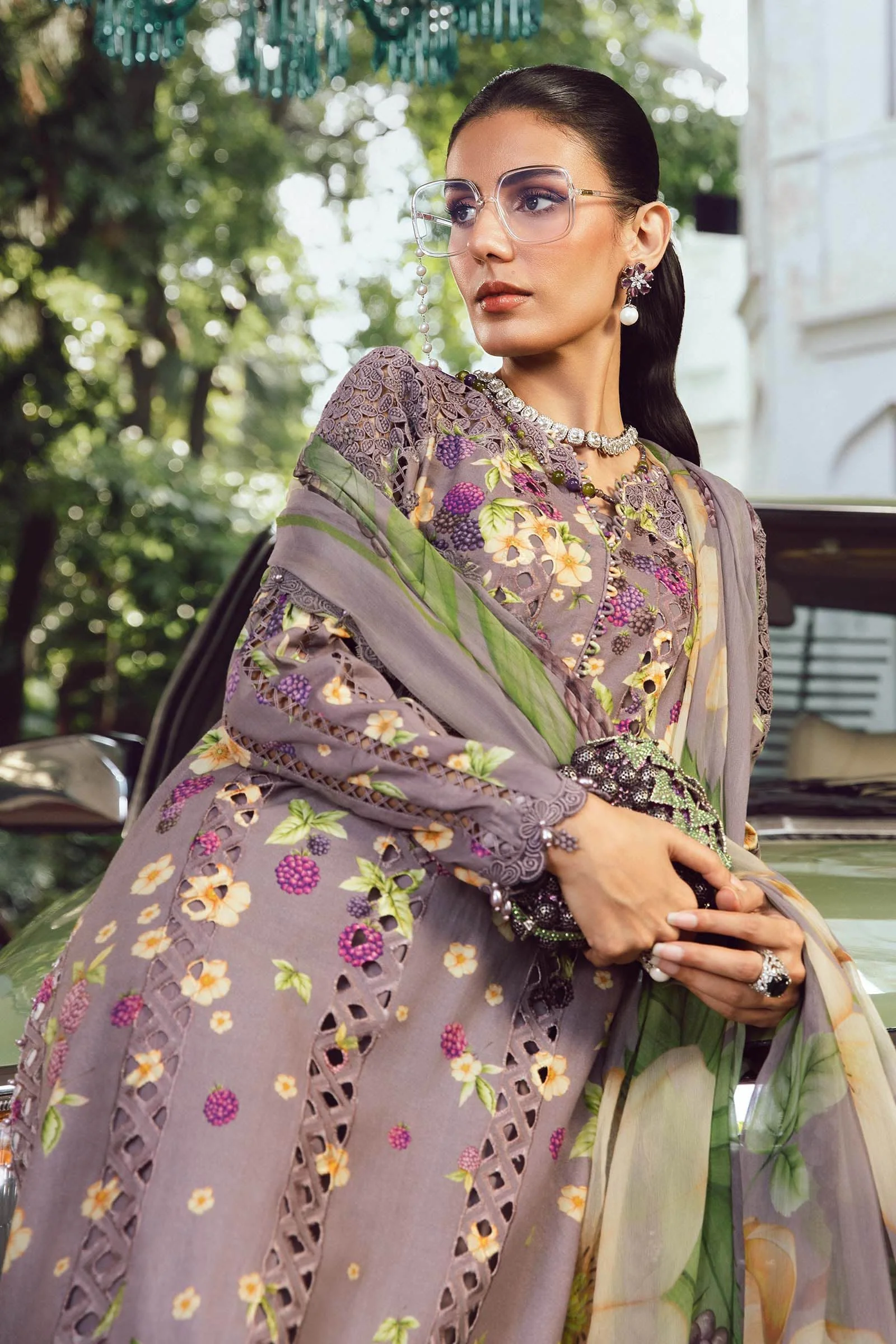 MARIA.B MPrints Fall Edition – Embroidered Cambric | MPT-2706-B - Image 2