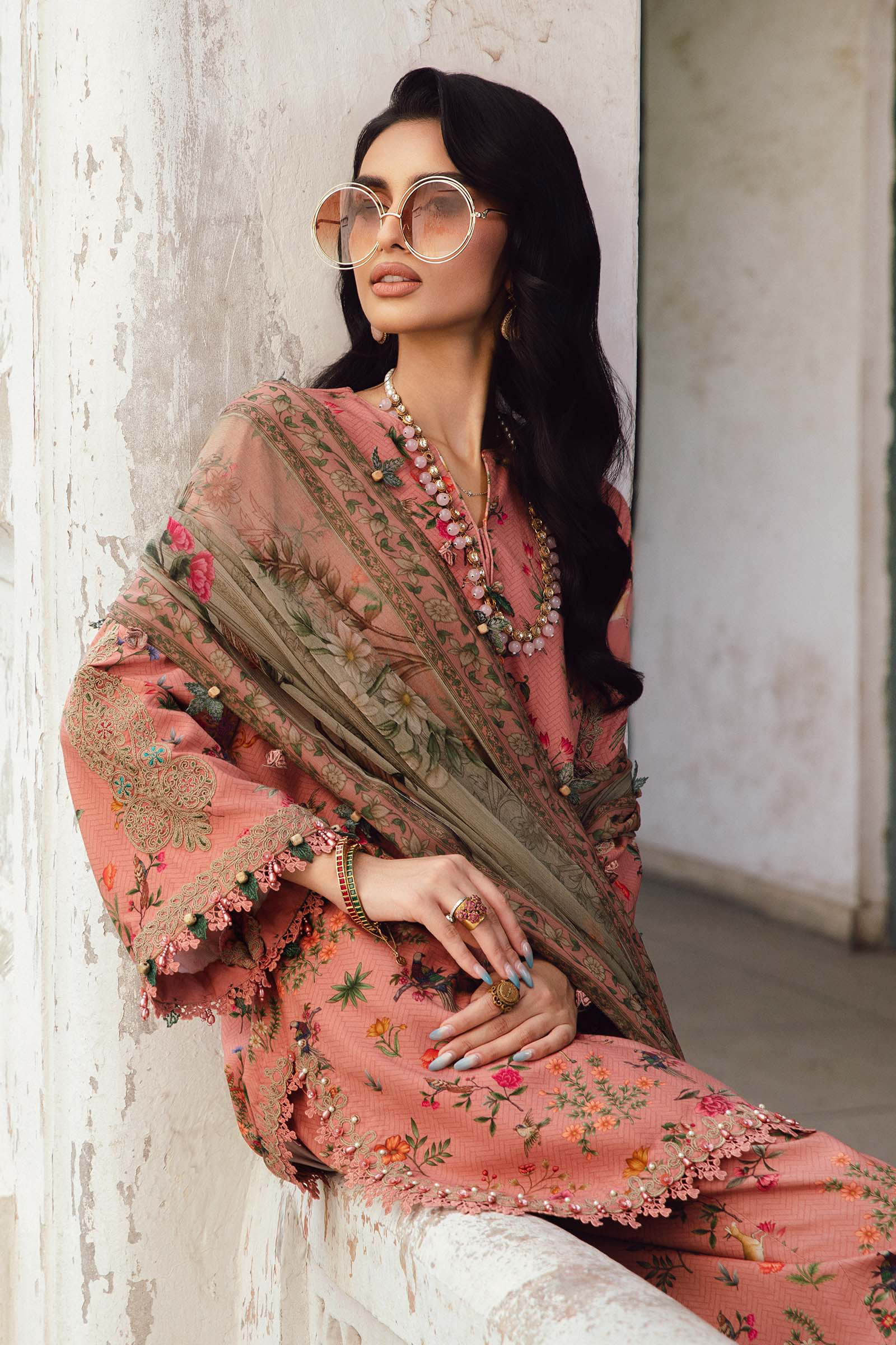 MARIA.B MPrints Fall Edition – Embroidered Linen | MPT-2707-A - Image 3
