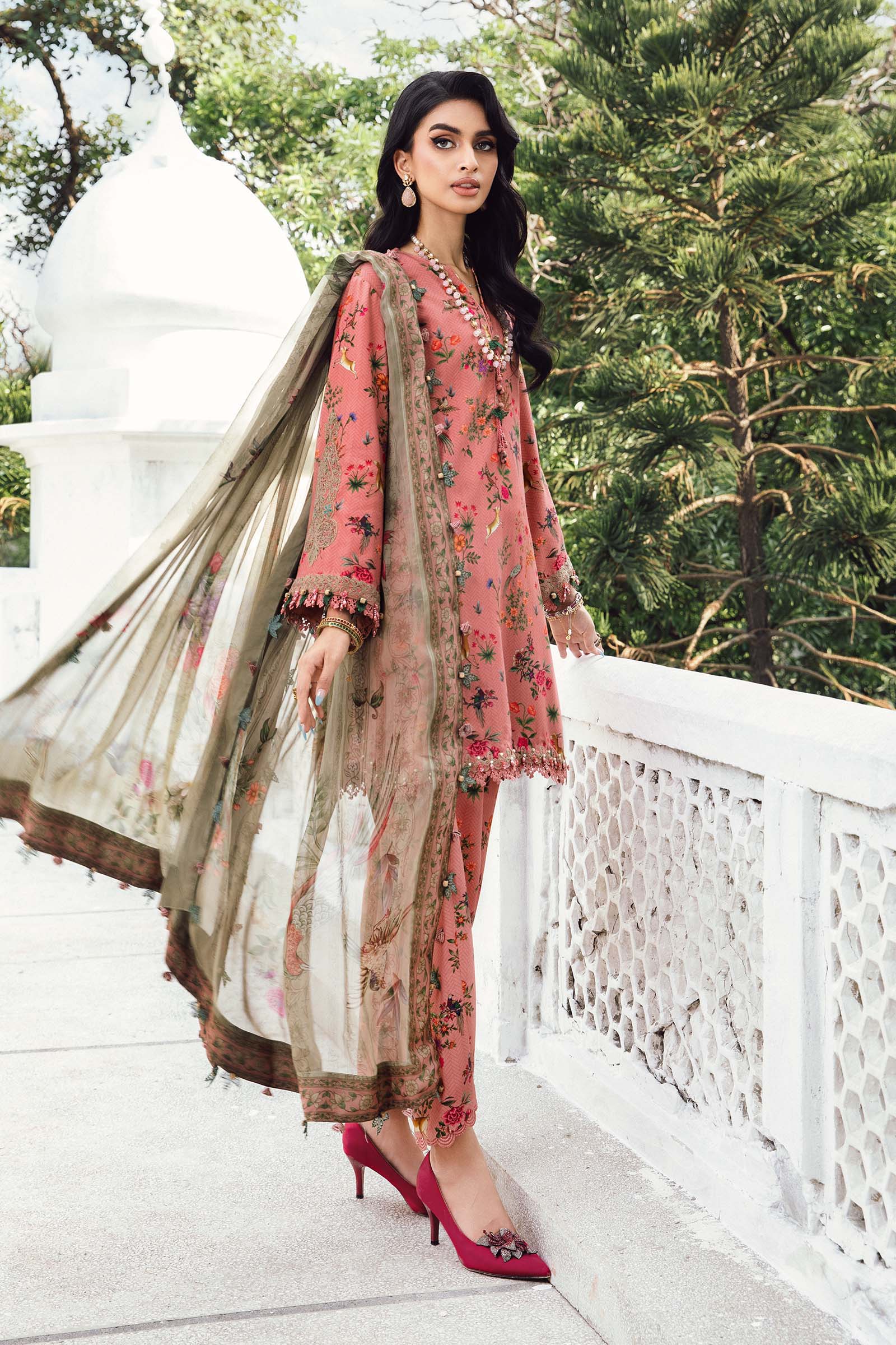 MARIA.B MPrints Fall Edition – Embroidered Linen | MPT-2707-A - Image 6