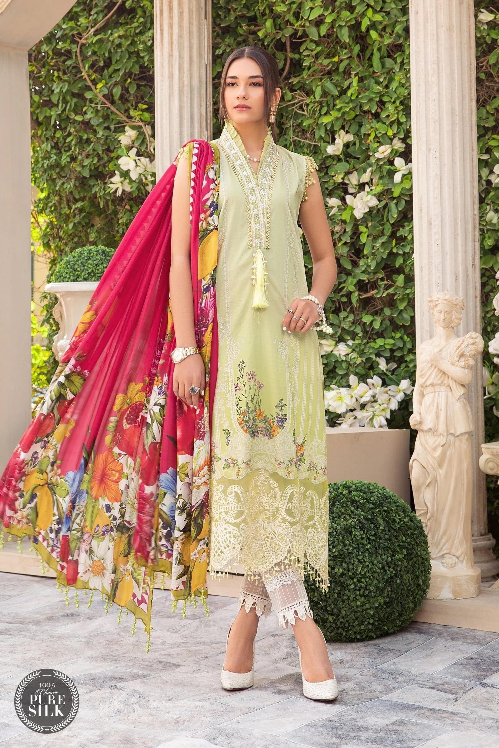 MARIA.B MPrints Secret Garden Spring/Summer Lawn Collection 2022 – MPT-1314-A - Image 5