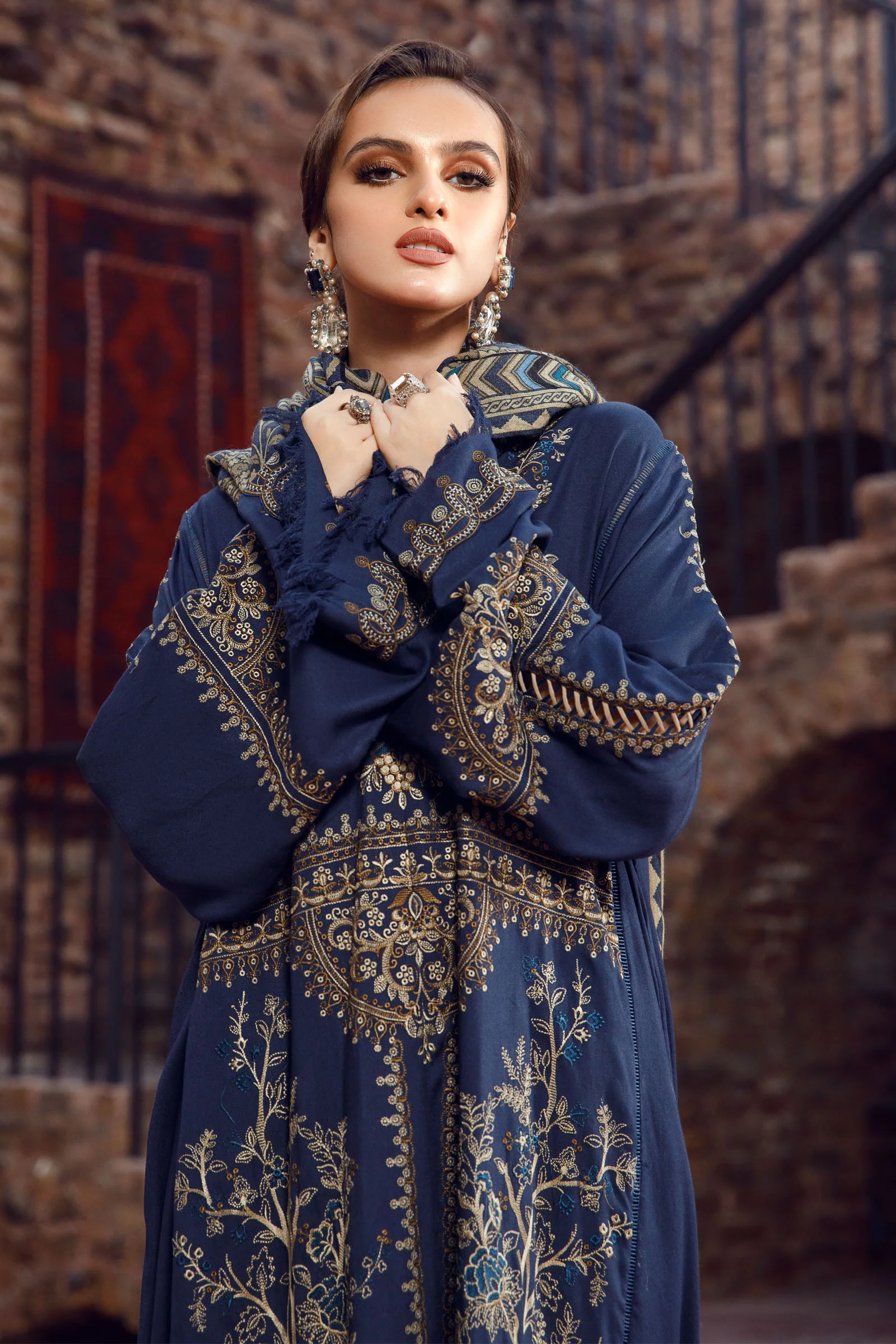 MARIA.B MPrints Winter Collection (with Shawl) – MPT-1606-A - Image 2