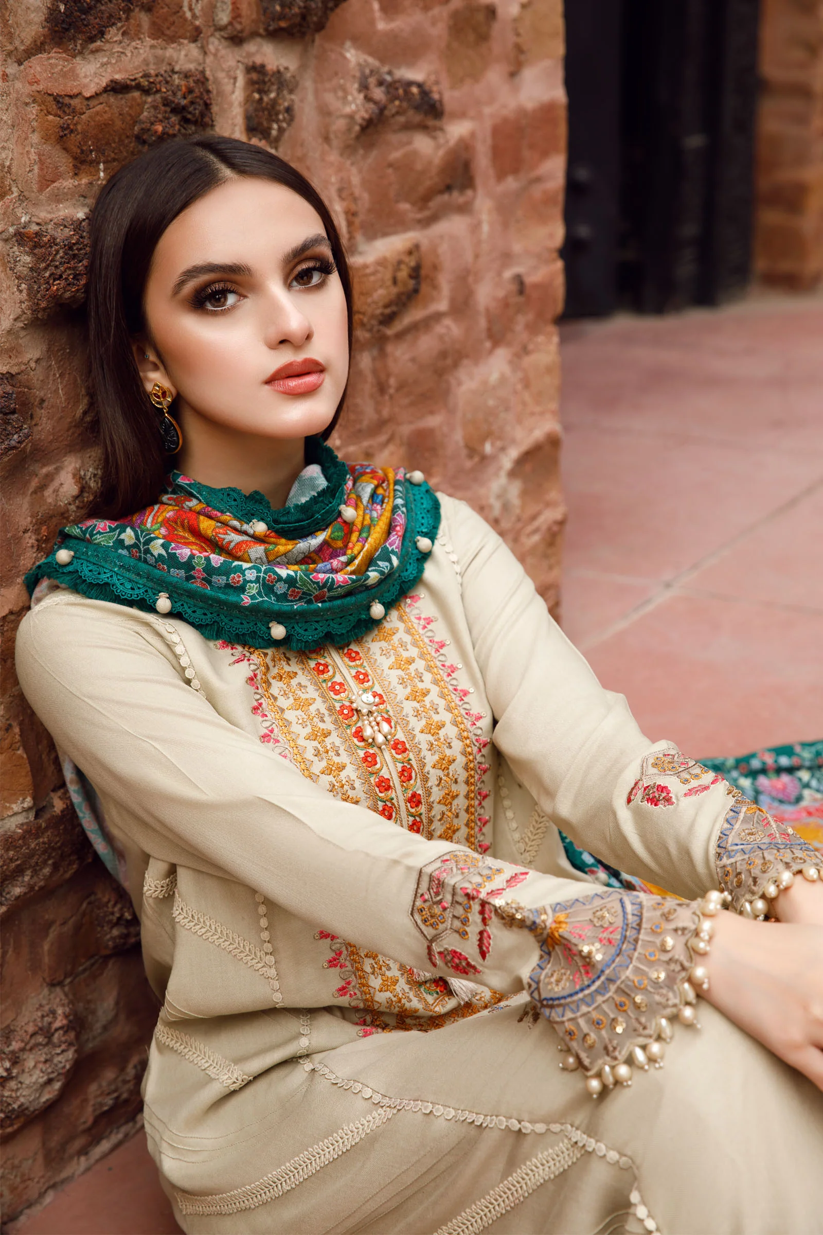 MARIA.B MPrints Winter Collection (with Shawl) – MPT-1610-A - Image 3