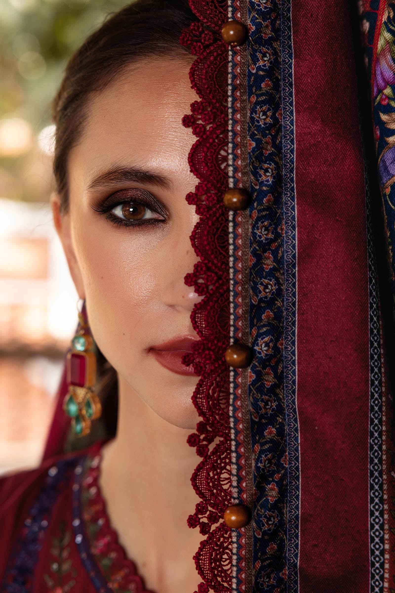 MARIA.B MPrints Winter – Embroidered Twill Linen Suit MPT-2807-A - Image 4