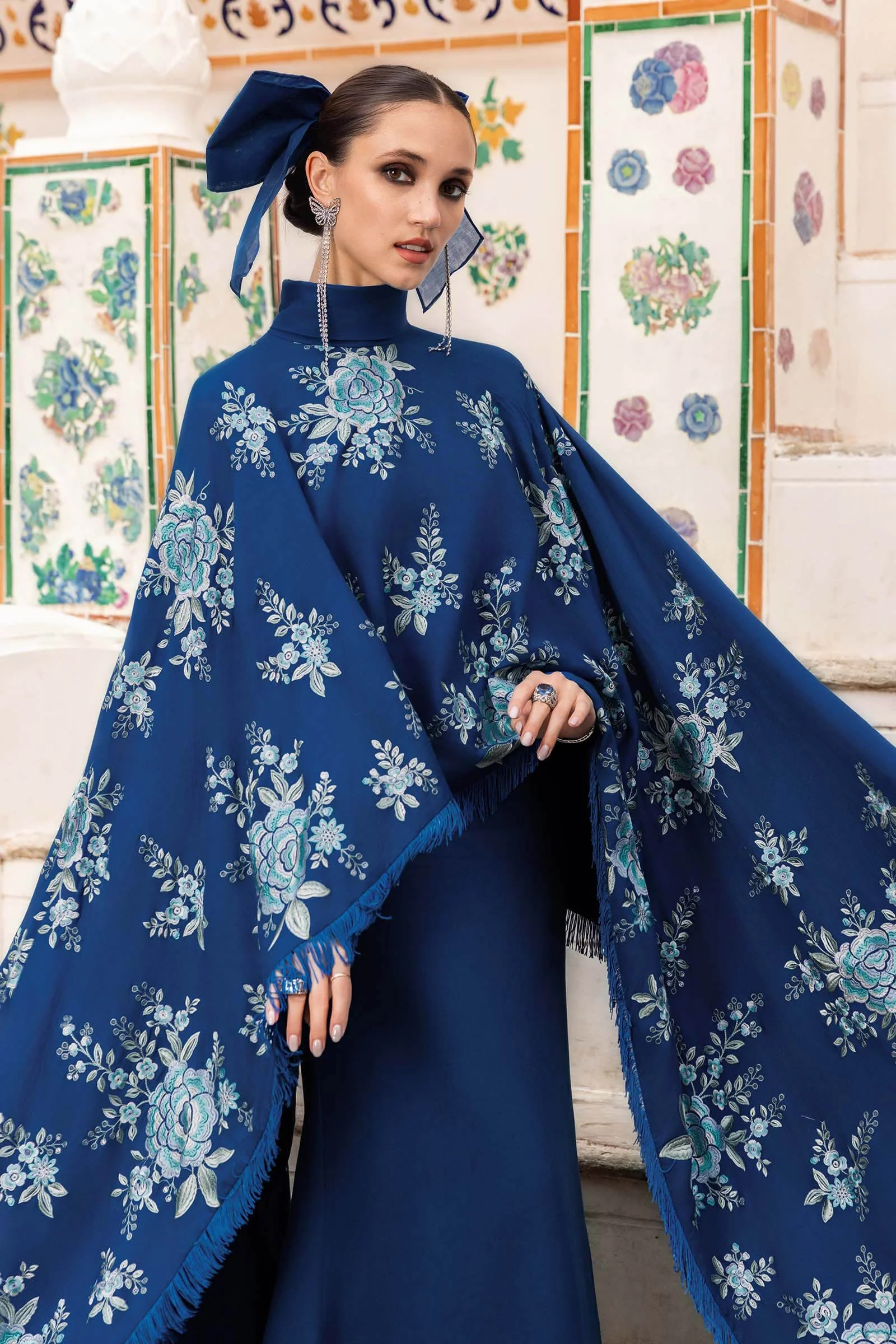 MARIA.B MPrints Winter – Embroidered Twill Linen Suit MPT-2808-B - Image 3