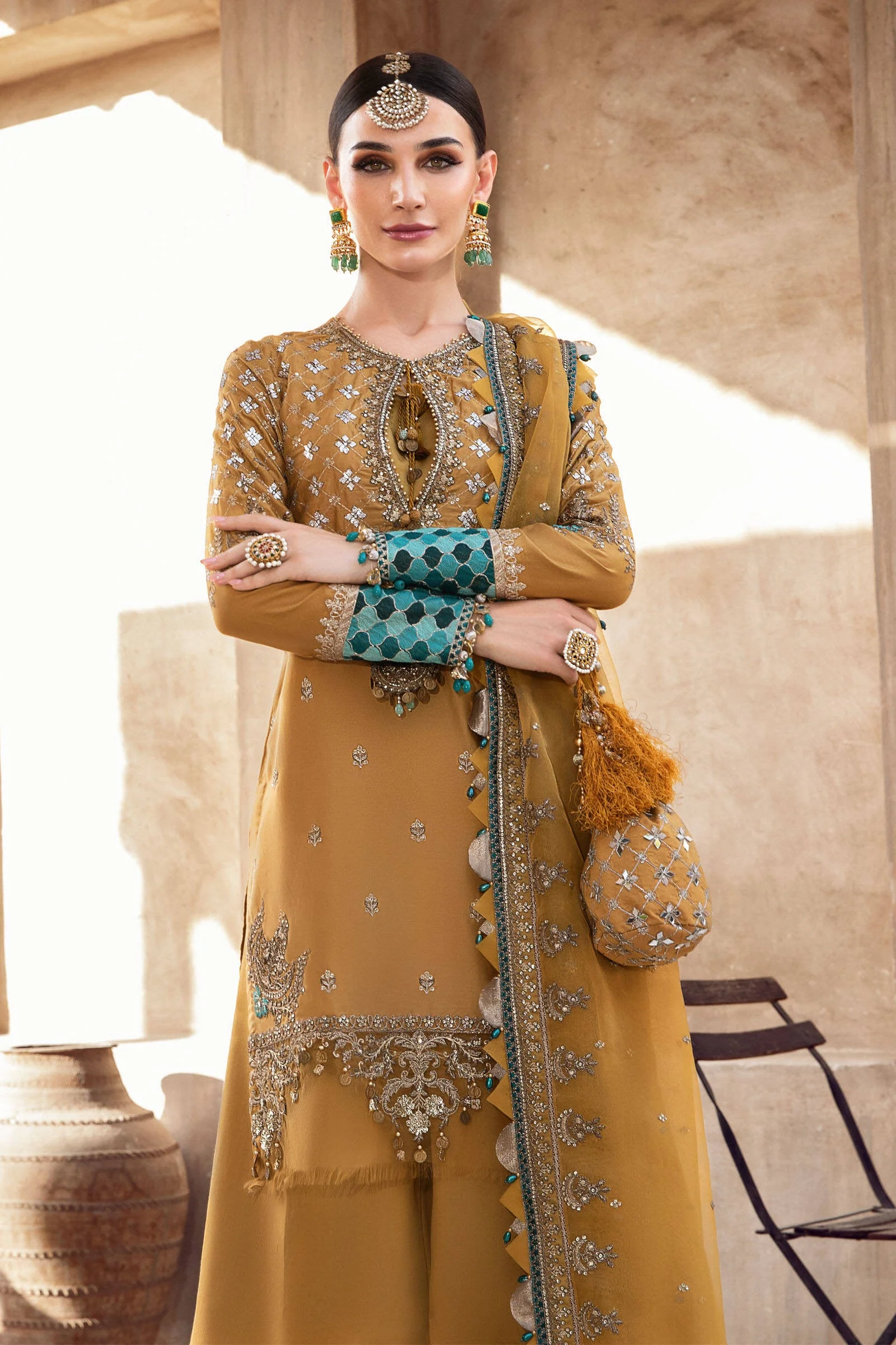 MARIA.B Sateen Fall Collection 2022 – CST-503-Mustard - Image 2