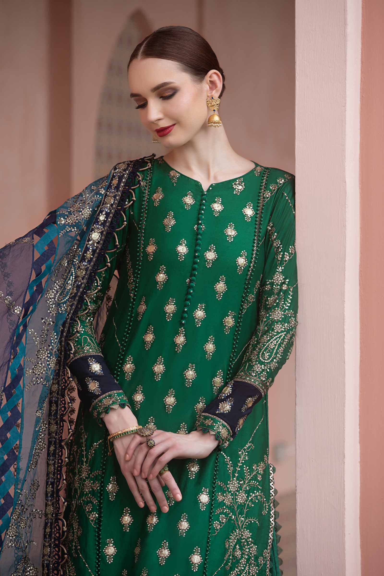 MARIA.B Sateen Fall Collection 2023 – Emerald Green CST-711 - Image 2