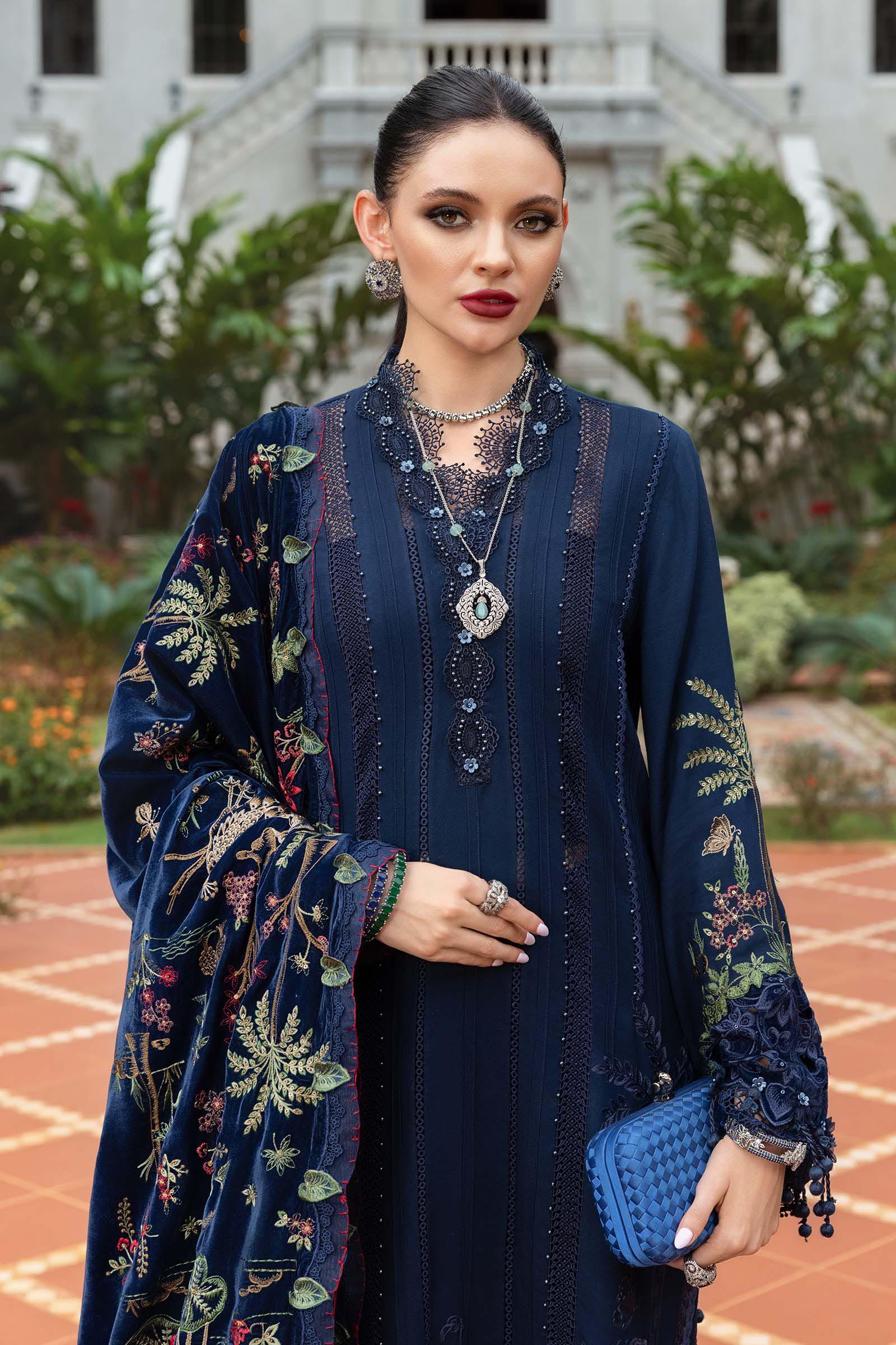 MARIA.B Winter Luxe – Embroidered Twill Linen WL-1312 - Image 3